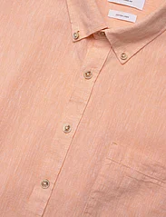 Lindbergh - Cotton/linen shirt L/S - linen shirts - lt peach - 7