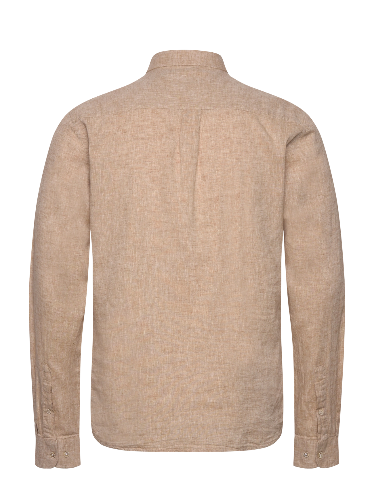 Lindbergh - Cotton/linen shirt L/S - linen shirts - mid sand - 1