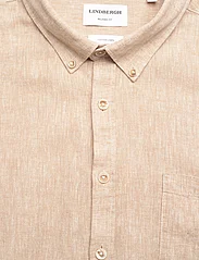 Lindbergh - Cotton/linen shirt L/S - hørskjorter - mid sand - 2