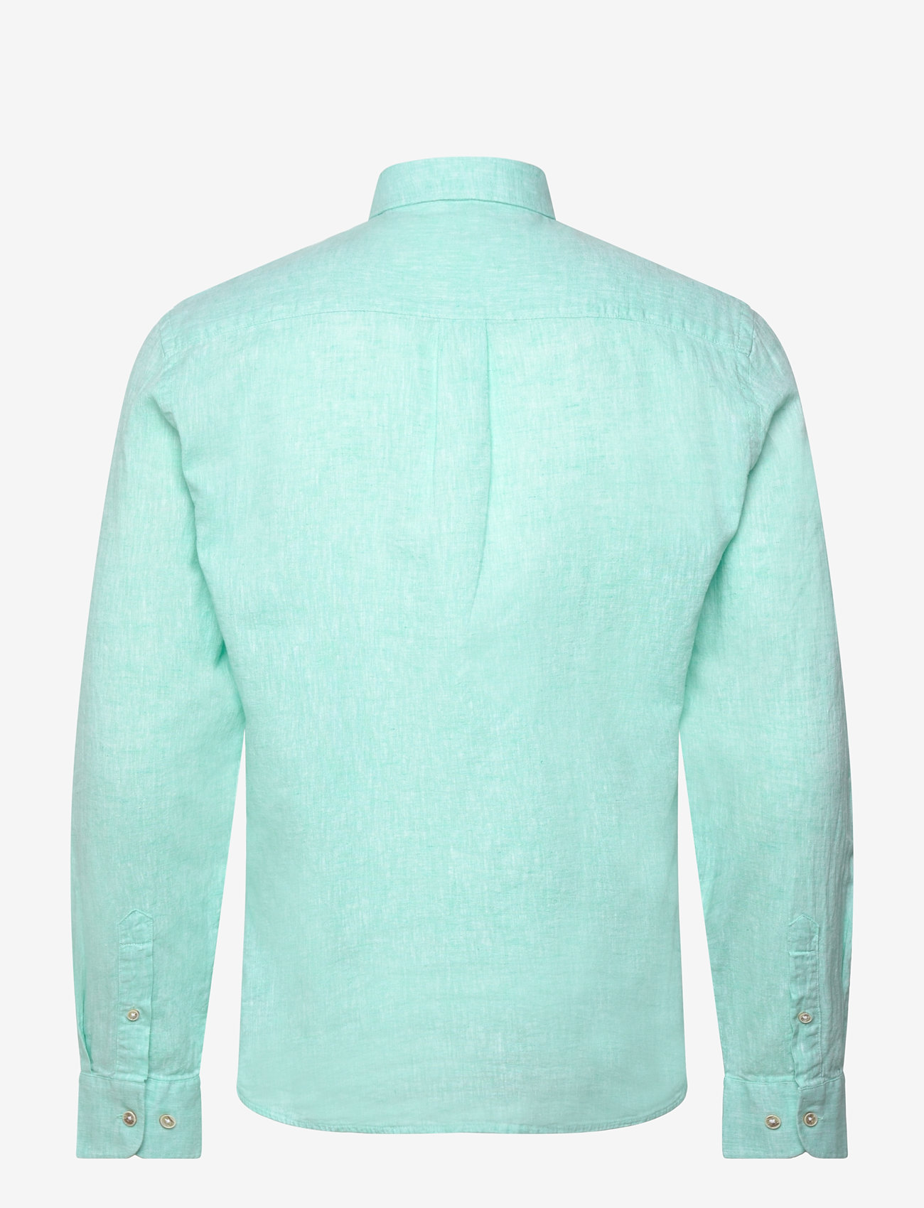 Lindbergh - Cotton/linen shirt L/S - linneskjortor - mint green - 2