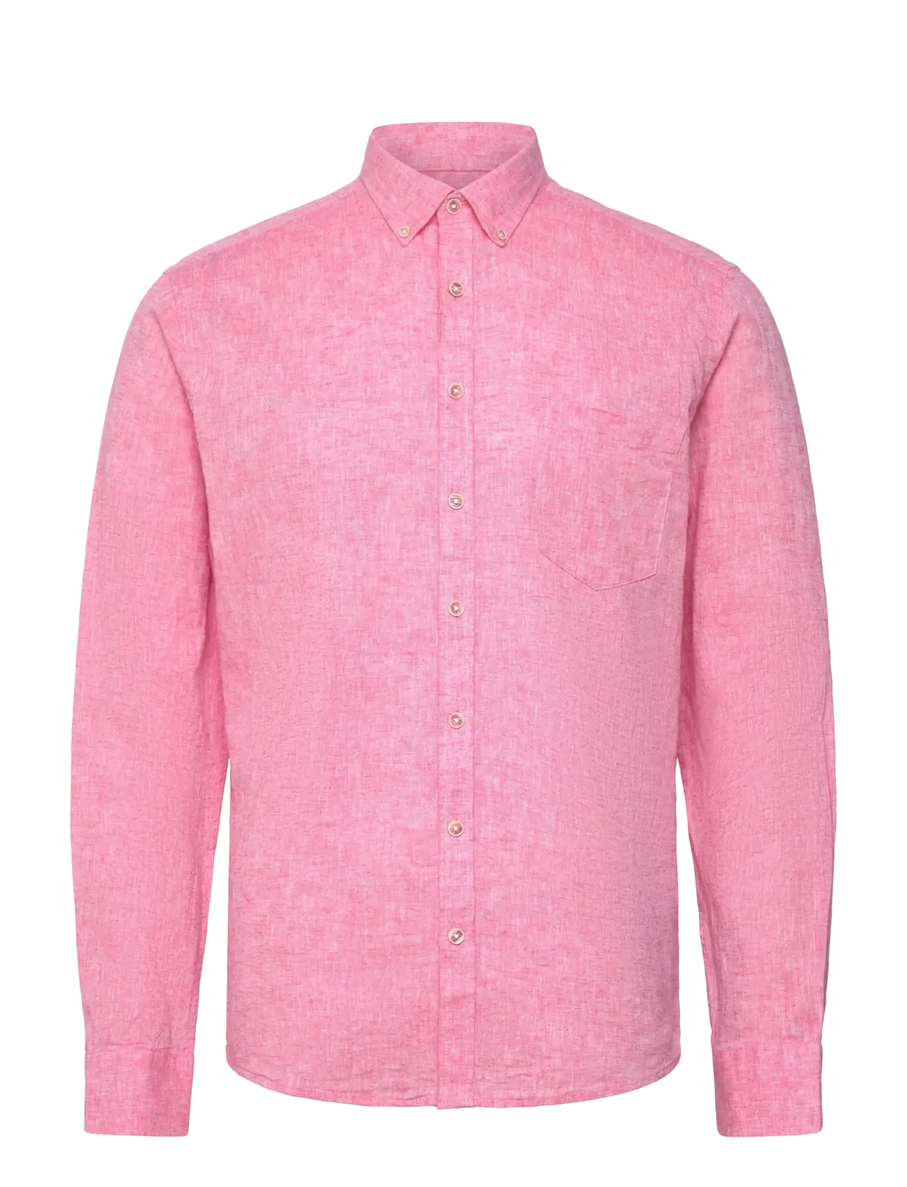 Lindbergh Cotton/linen shirt L/S - Skjorter - PINK / pink/rose