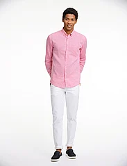Lindbergh - Cotton/linen shirt L/S - linneskjortor - pink - 4