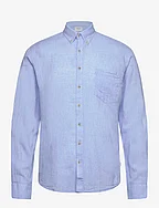 Cotton/linen shirt L/S - SKY BLUE
