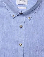 Lindbergh - Cotton/linen shirt L/S - hørskjorter - sky blue - 2