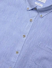 Lindbergh - Cotton/linen shirt L/S - linen shirts - sky blue - 3