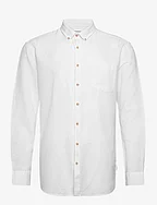 Cotton/linen shirt L/S - WHITE
