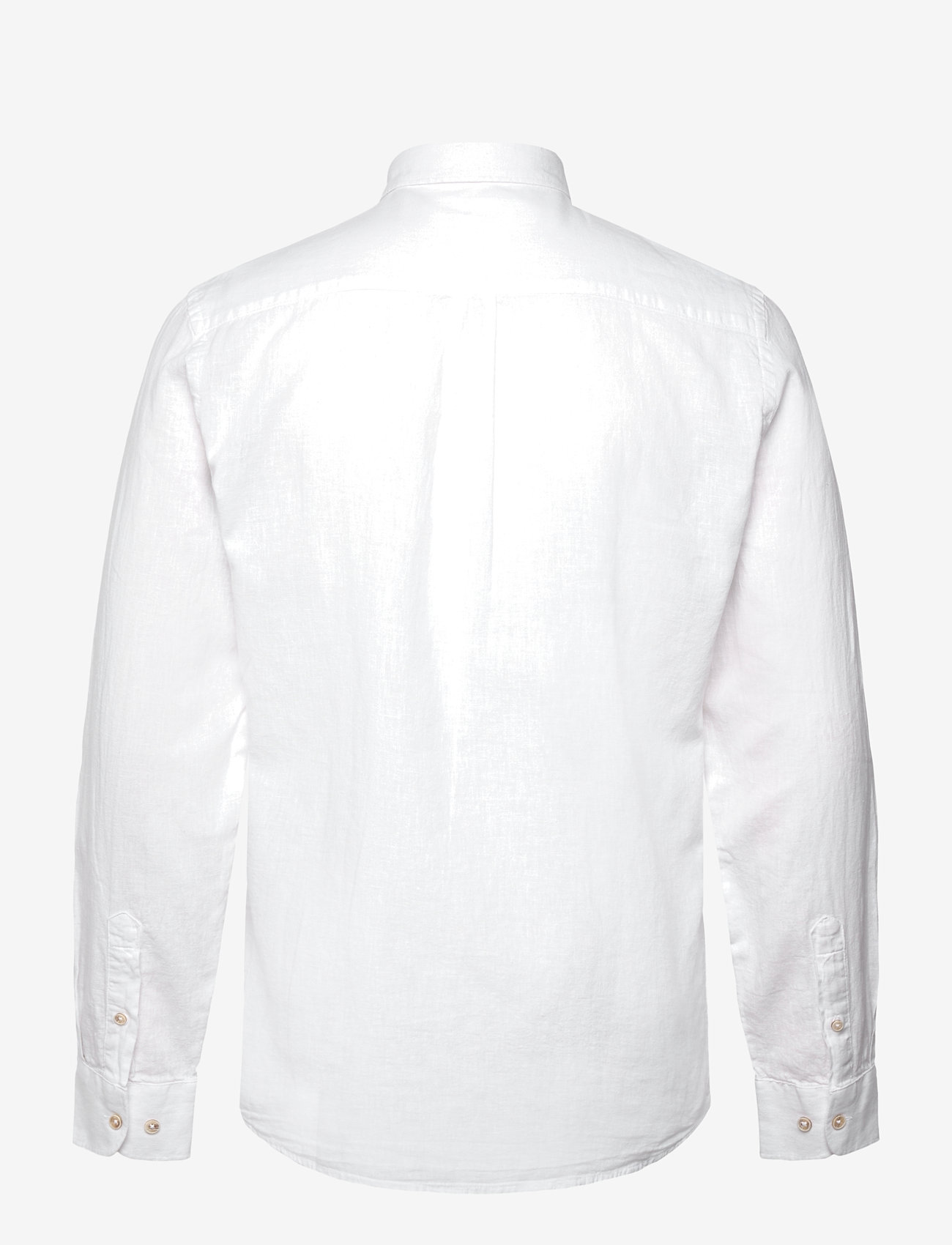 Lindbergh - Cotton/linen shirt L/S - hørskjorter - white - 1
