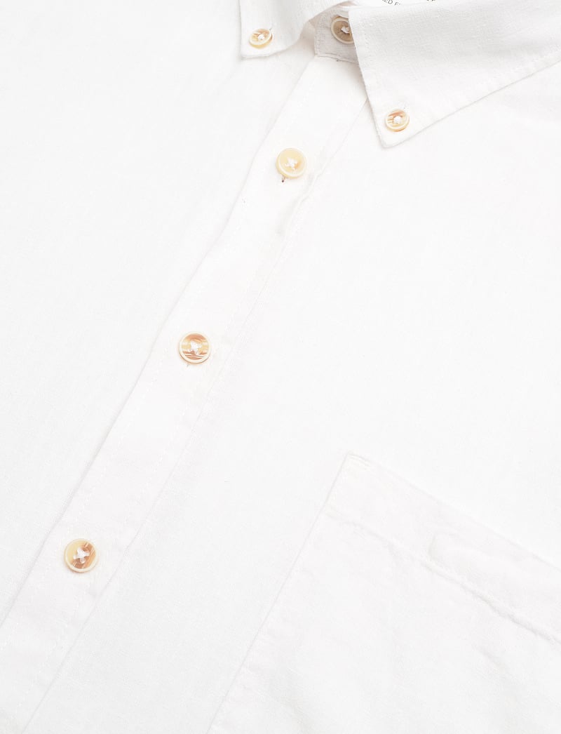Lindbergh - Cotton/linen shirt L/S - hørskjorter - white - 3