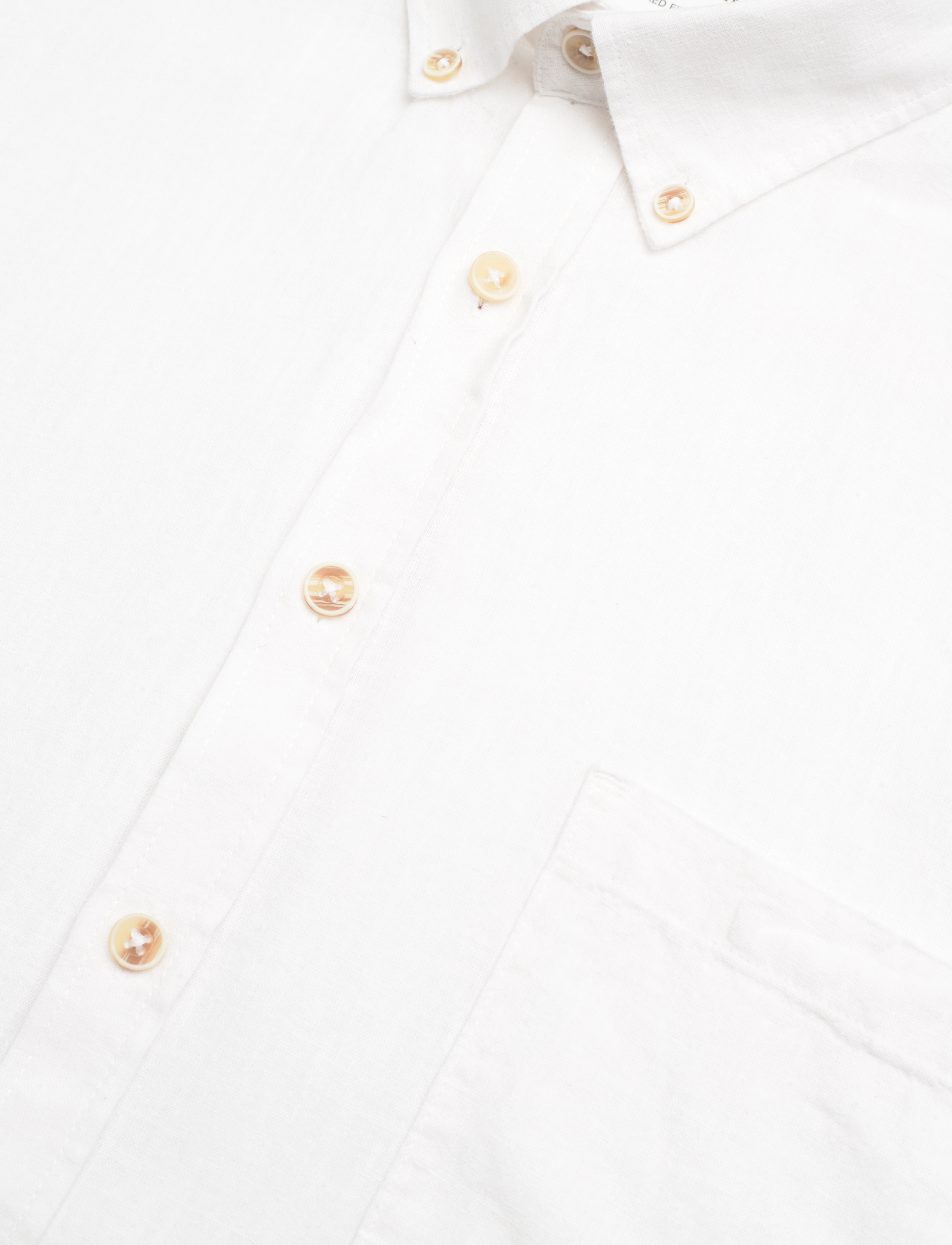 Lindbergh - Cotton/linen shirt L/S - linnen overhemden - white - 3