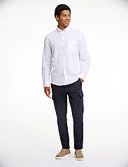 Lindbergh - Cotton/linen shirt L/S - lininiai marškiniai - white - 5