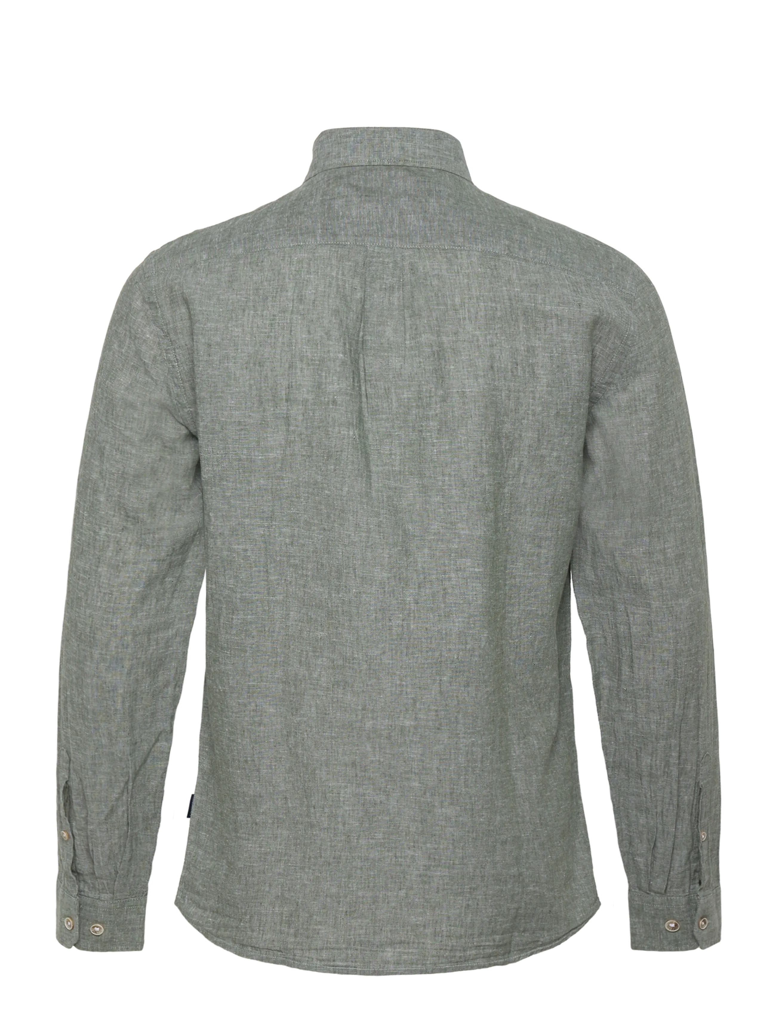 Lindbergh - Cotton/linen shirt L/S - hørskjorter - army - 2
