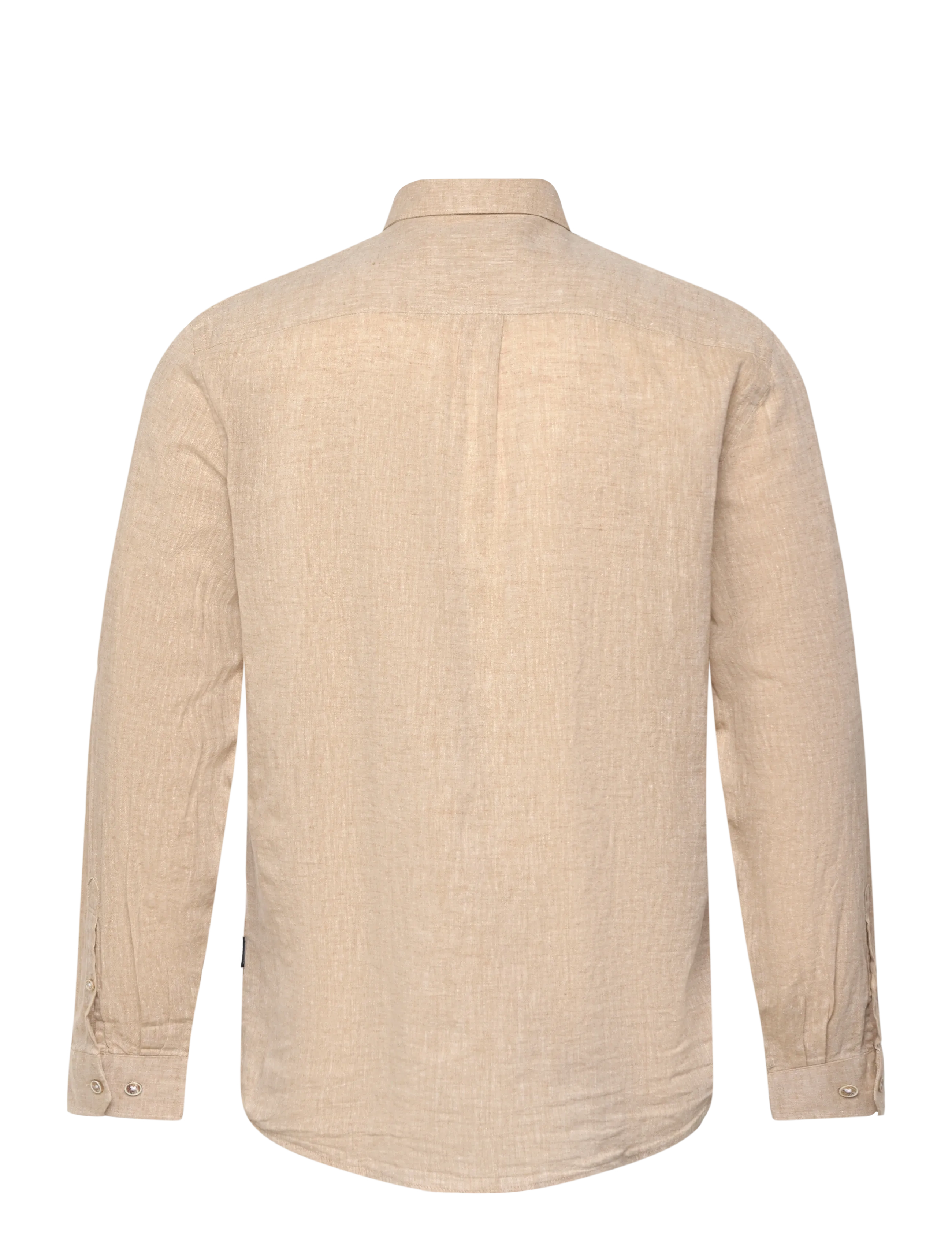 Lindbergh - Cotton/linen shirt L/S - linneskjortor - mid sand - 2