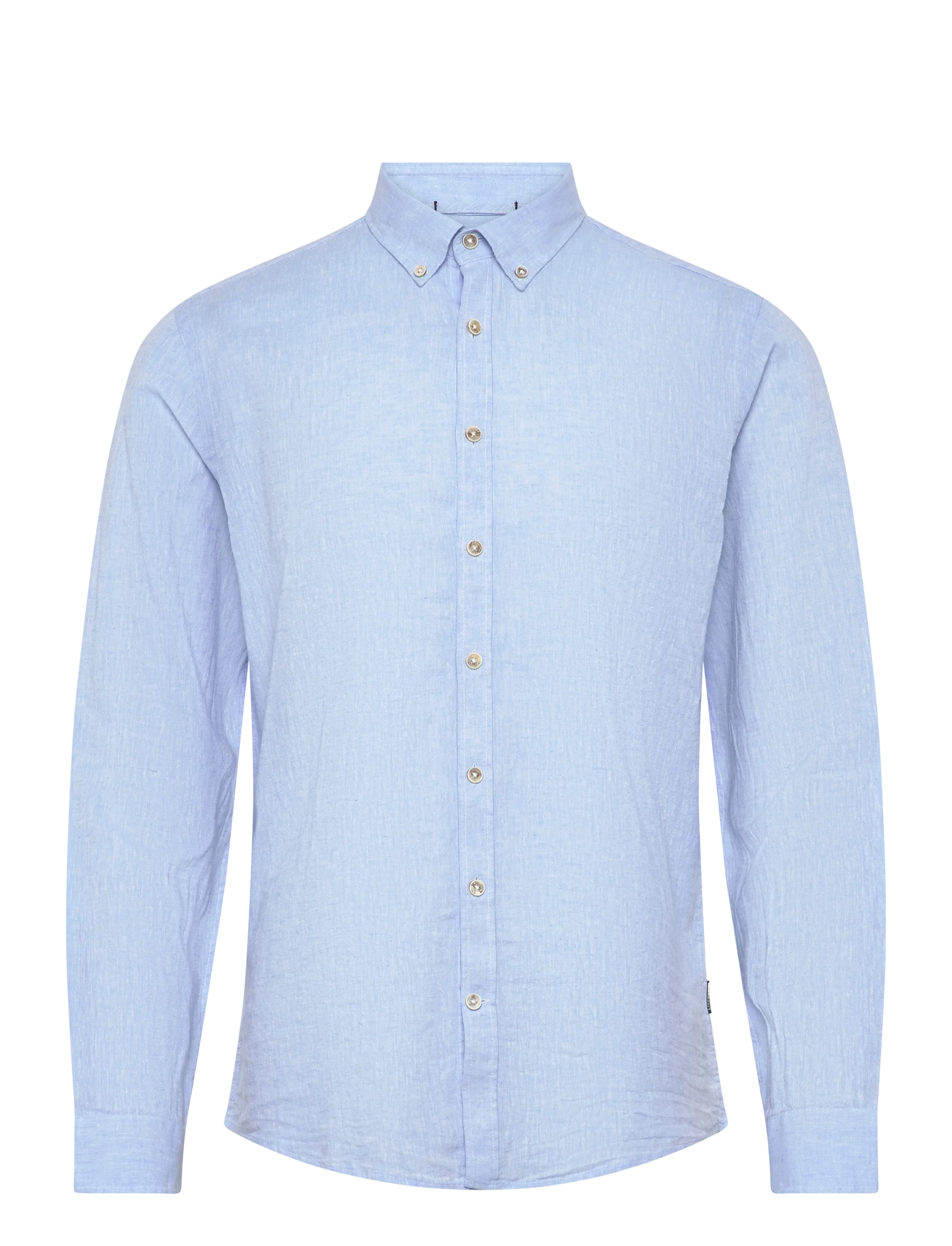 Lindbergh Cotton/linen shirt L/S - Festtøj til outletpriser - SKY BLUE / blue