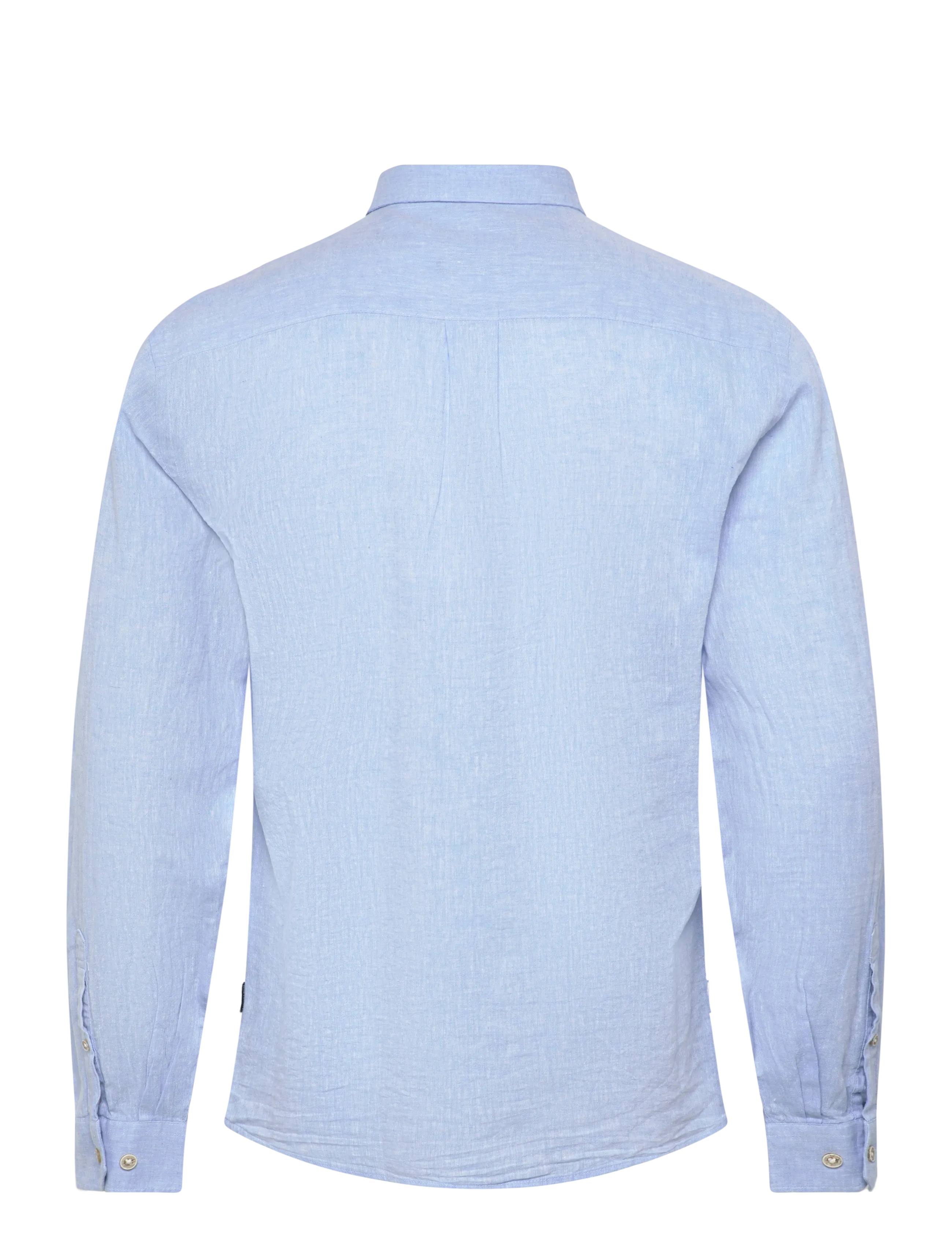 Lindbergh - Cotton/linen shirt L/S - hørskjorter - sky blue - 2