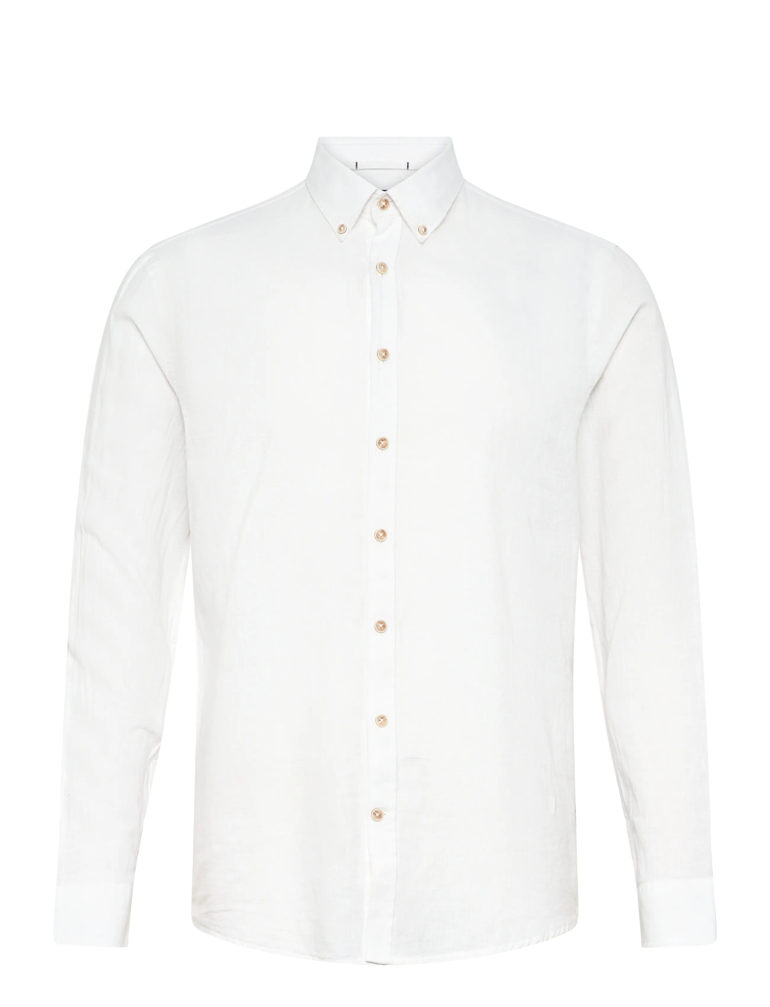 Lindbergh Cotton/linen shirt L/S - Skjorter - WHITE / white
