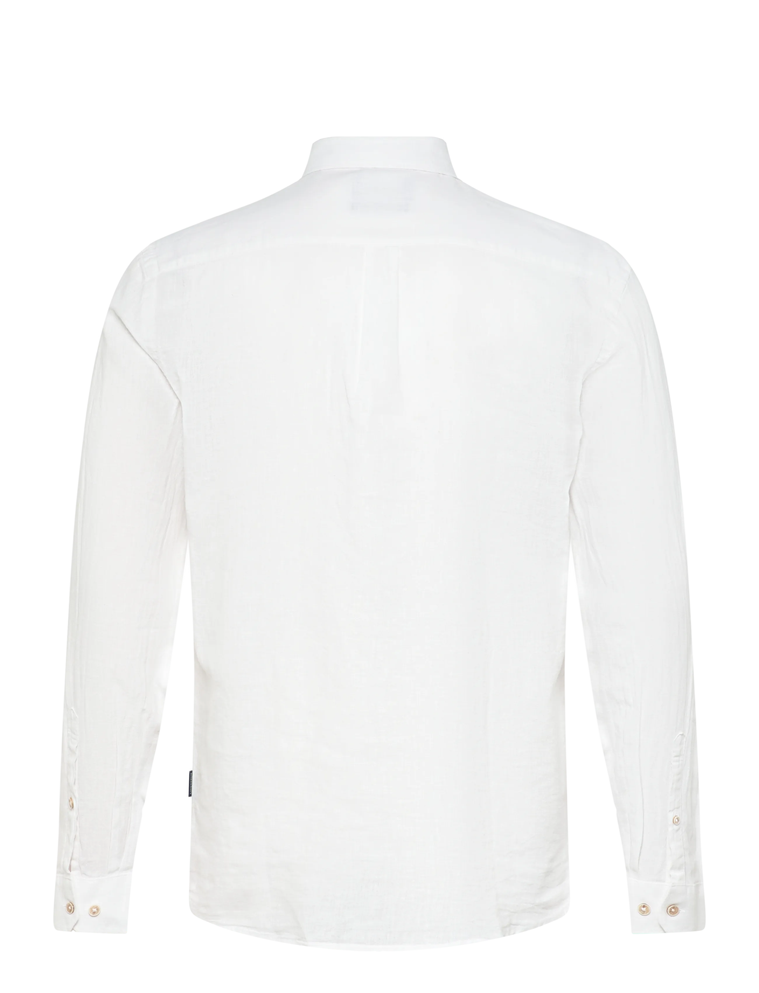 Lindbergh - Cotton/linen shirt L/S - hørskjorter - white - 1
