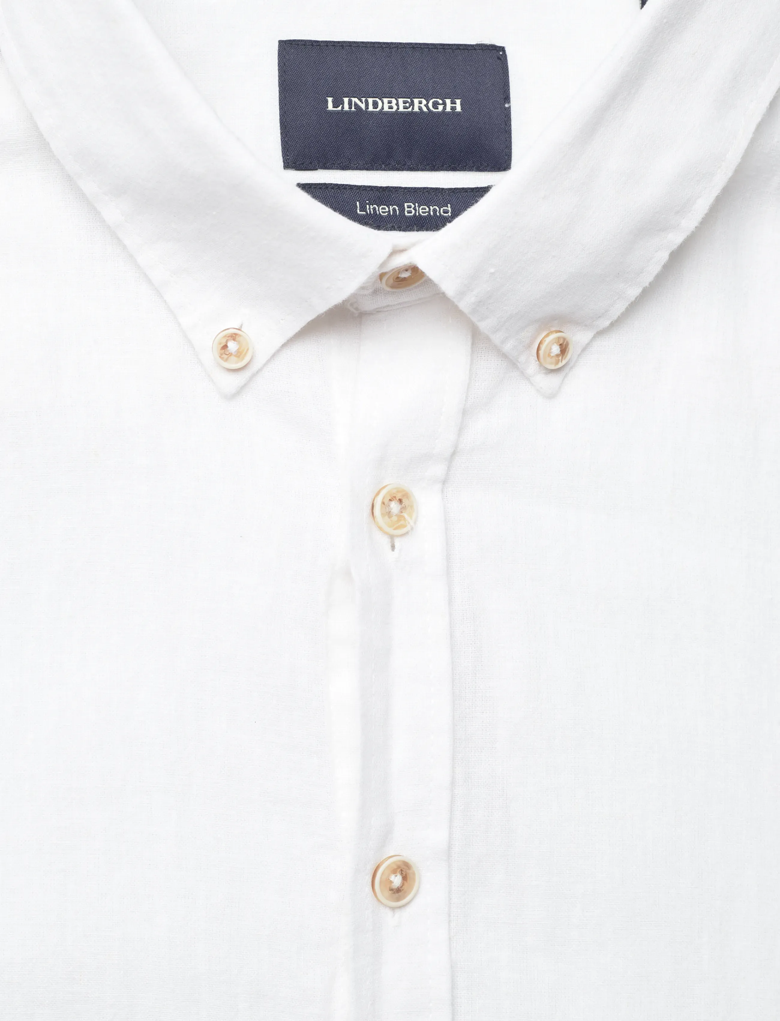 Lindbergh - Cotton/linen shirt L/S - hørskjorter - white - 5