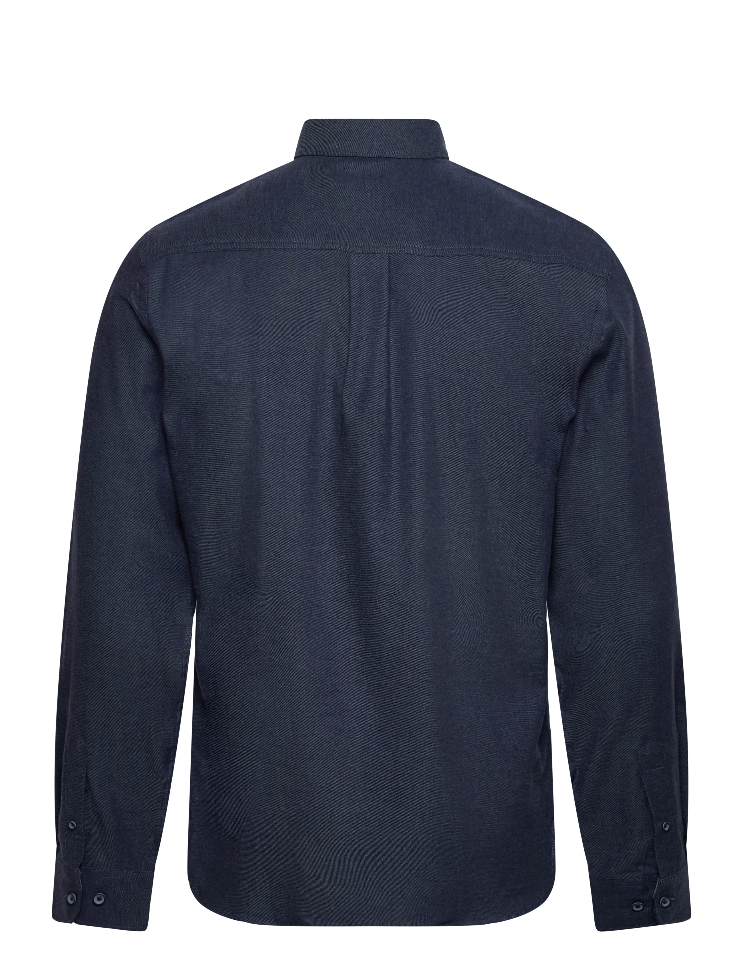 Lindbergh - Mélange brushed shirt L/S - Regular - casual skjorter - dk navy mel - 1