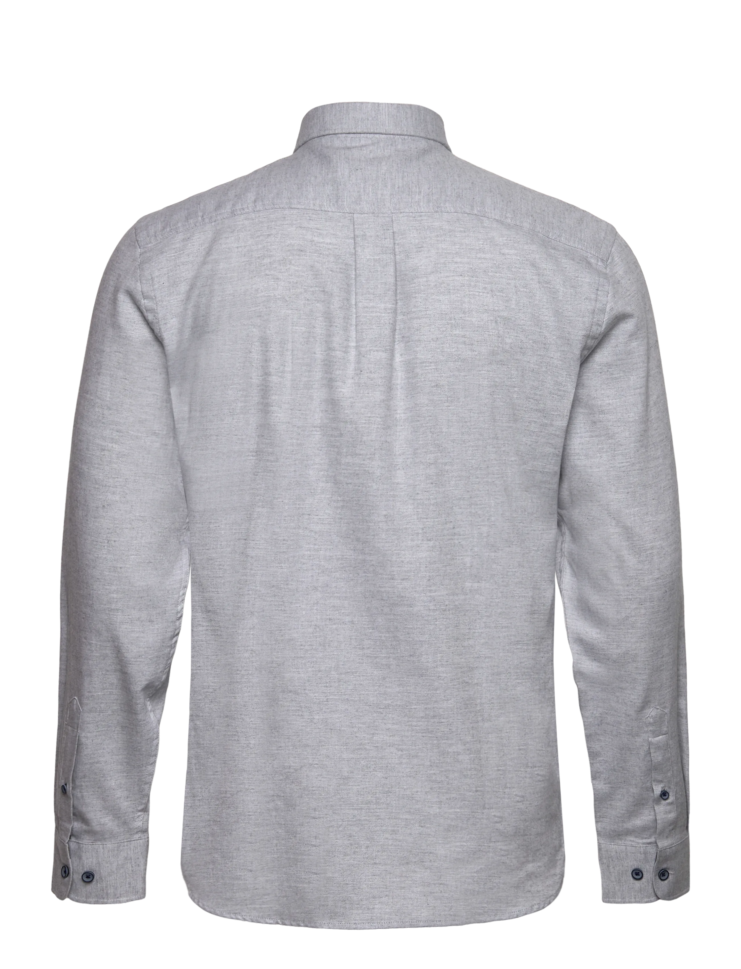 Lindbergh - Mélange brushed shirt L/S - Regular - casual skjorter - grey mel - 1