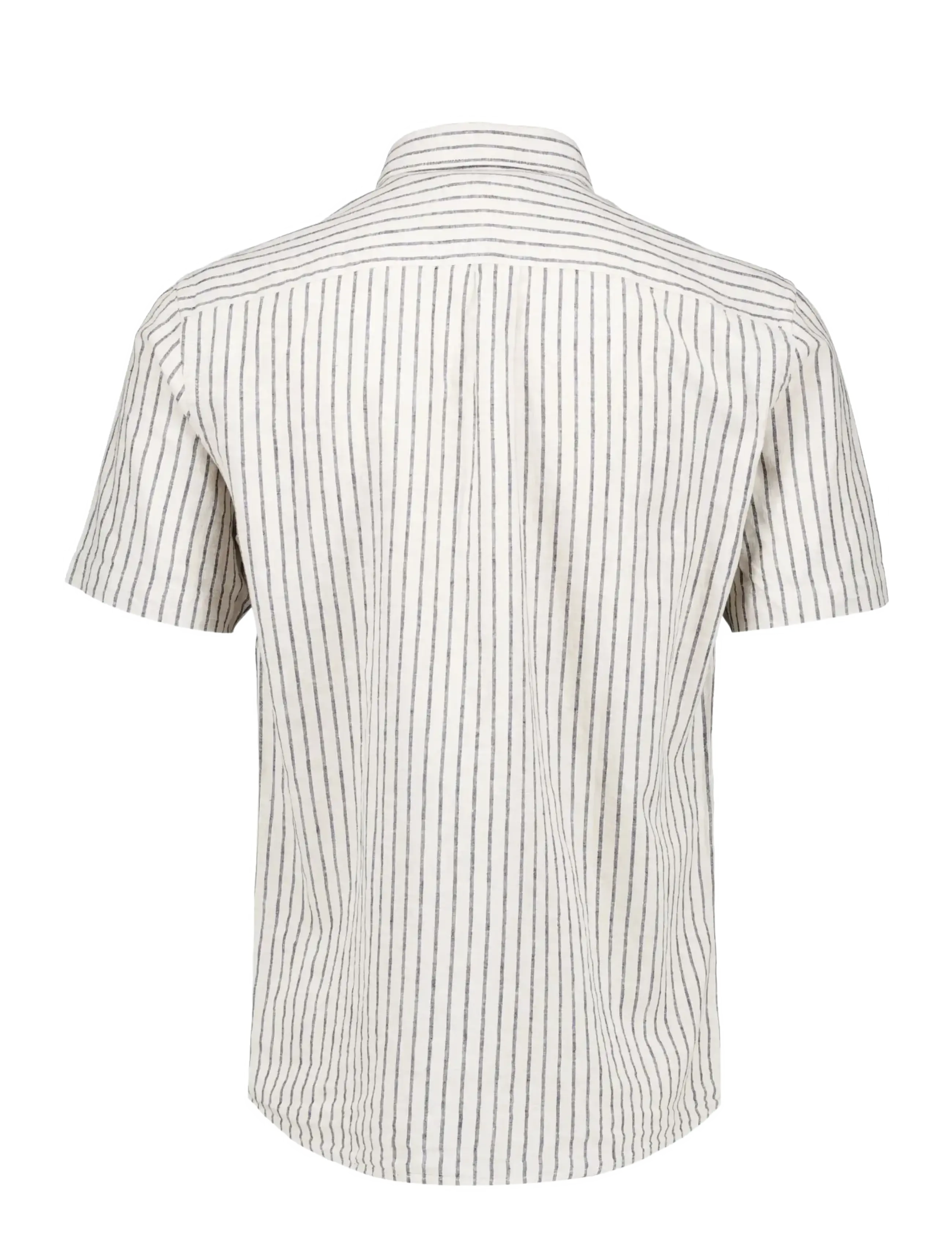 Lindbergh - Striped cotton/linen shirt S/S - hørskjorter - sand - 2