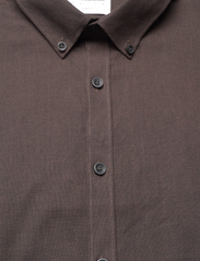 Lindbergh - Mouliné stretch shirt L/S - nordic style - deep brown - 6