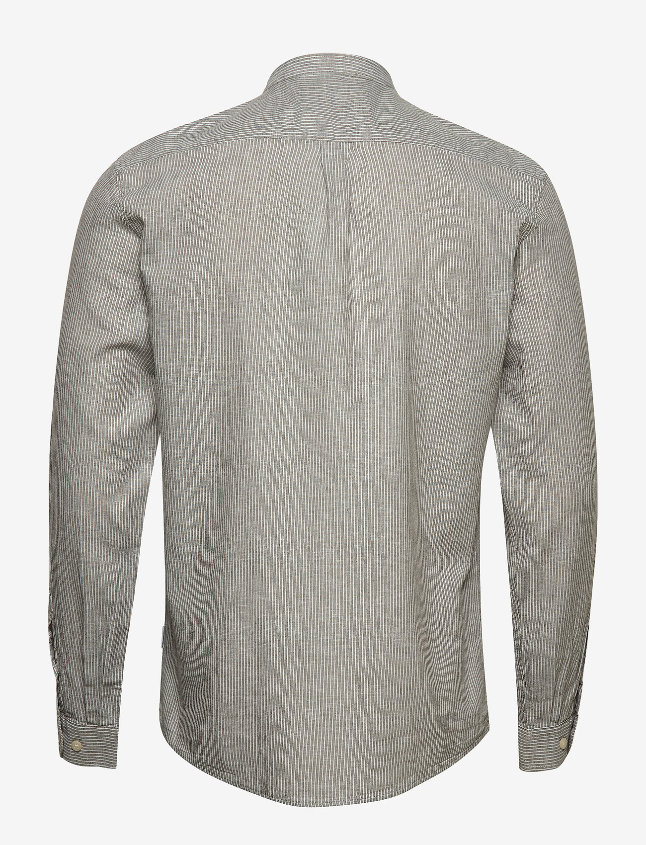Lindbergh - Linen shirt L/S - grey striped - 1