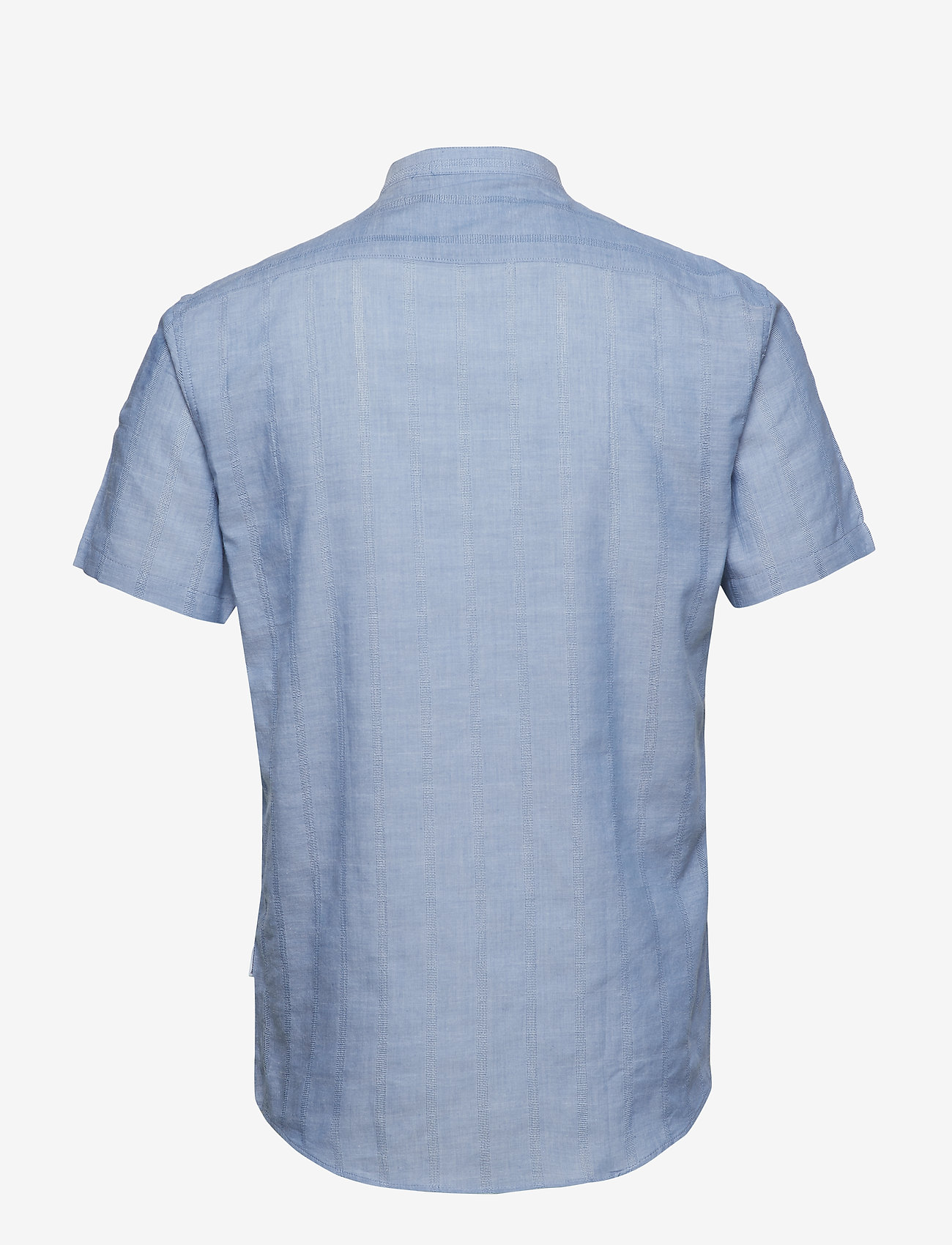 Lindbergh - Structure mandarin shirt S/S - blue - 1