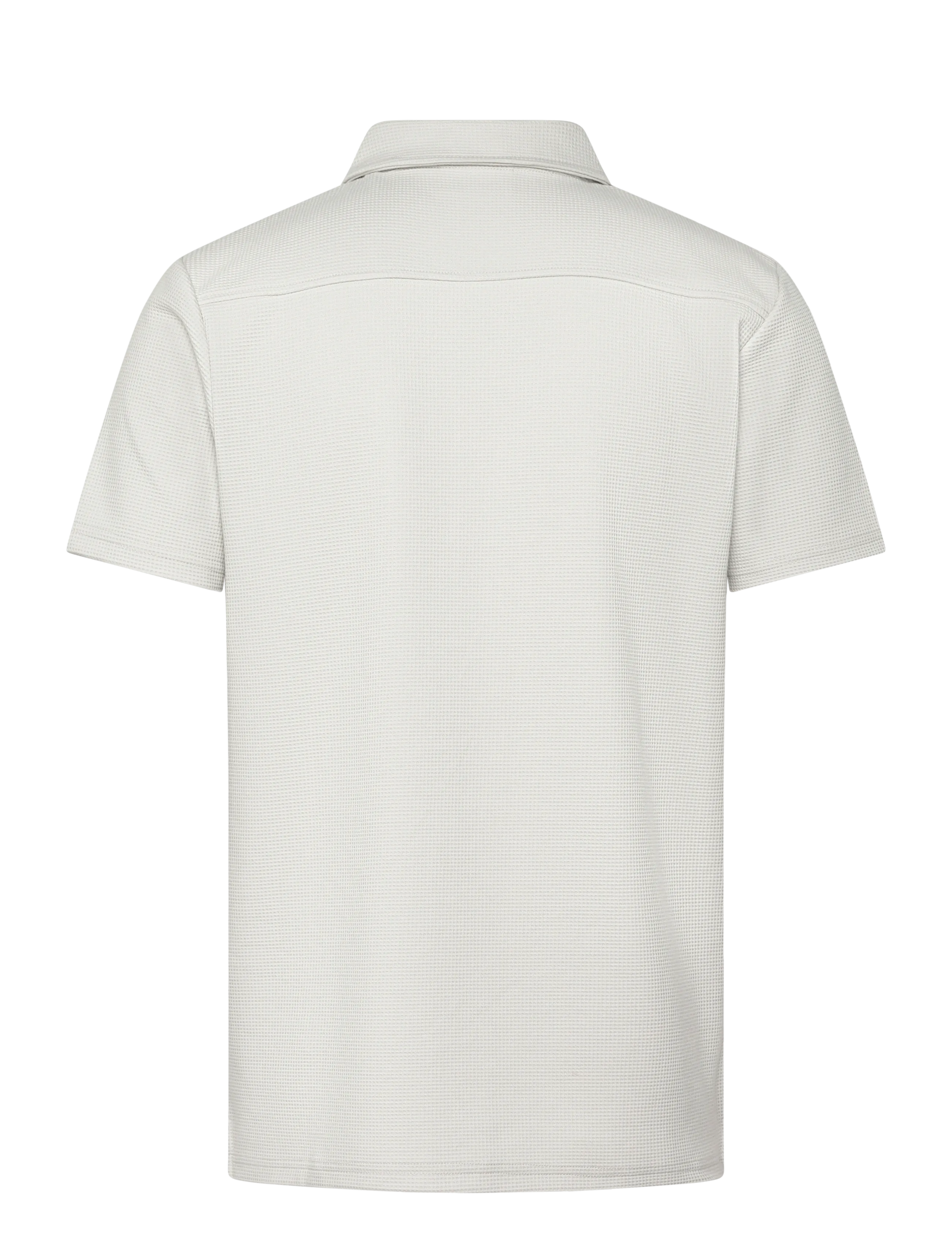 Lindbergh - Waffle short sleeve shirt - kortærmede skjorter - lt grey - 2