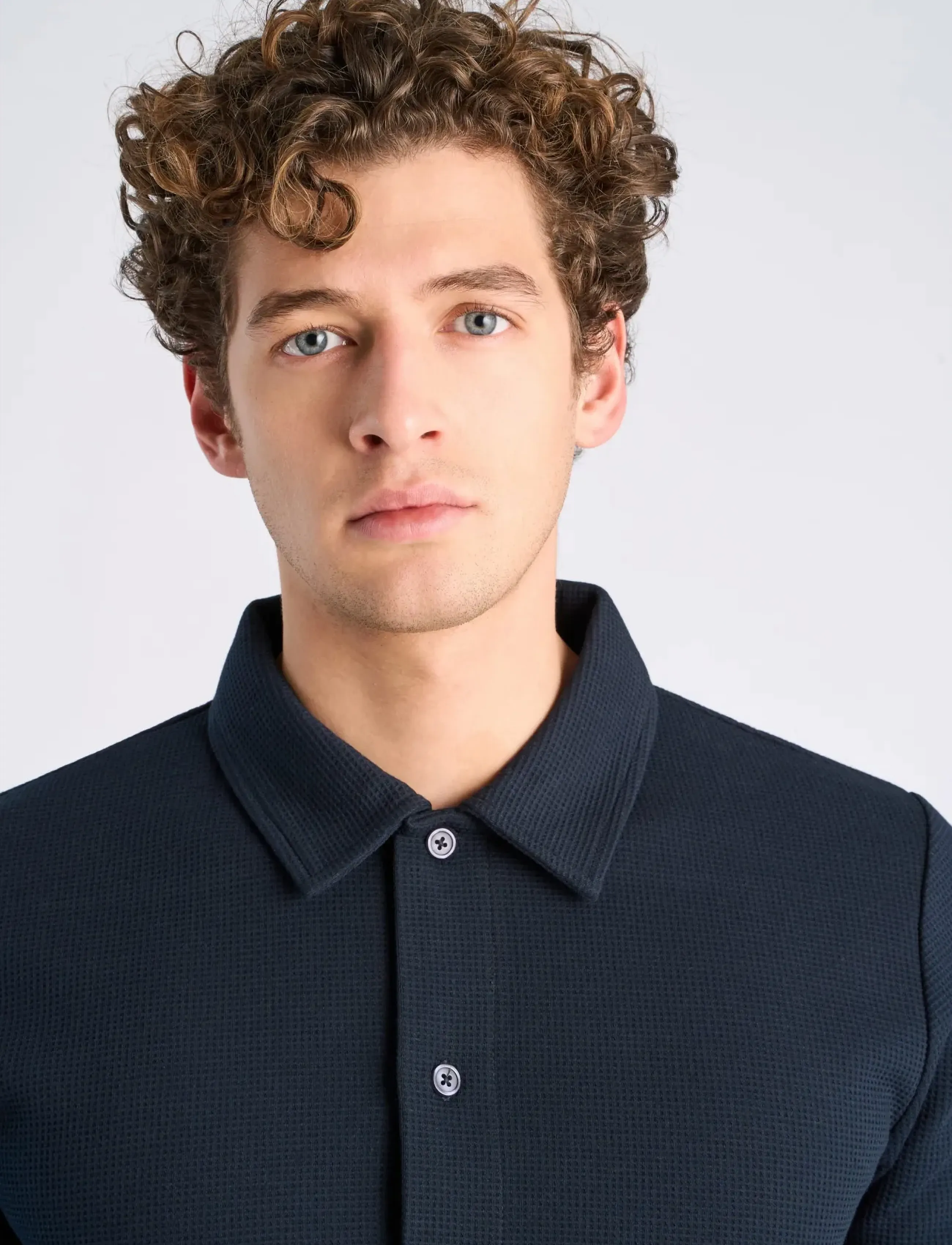 Lindbergh - Waffle short sleeve shirt - krótki rękaw - navy - 5