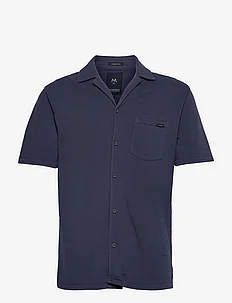 Garment dyed piqué shirt S/S, Lindbergh
