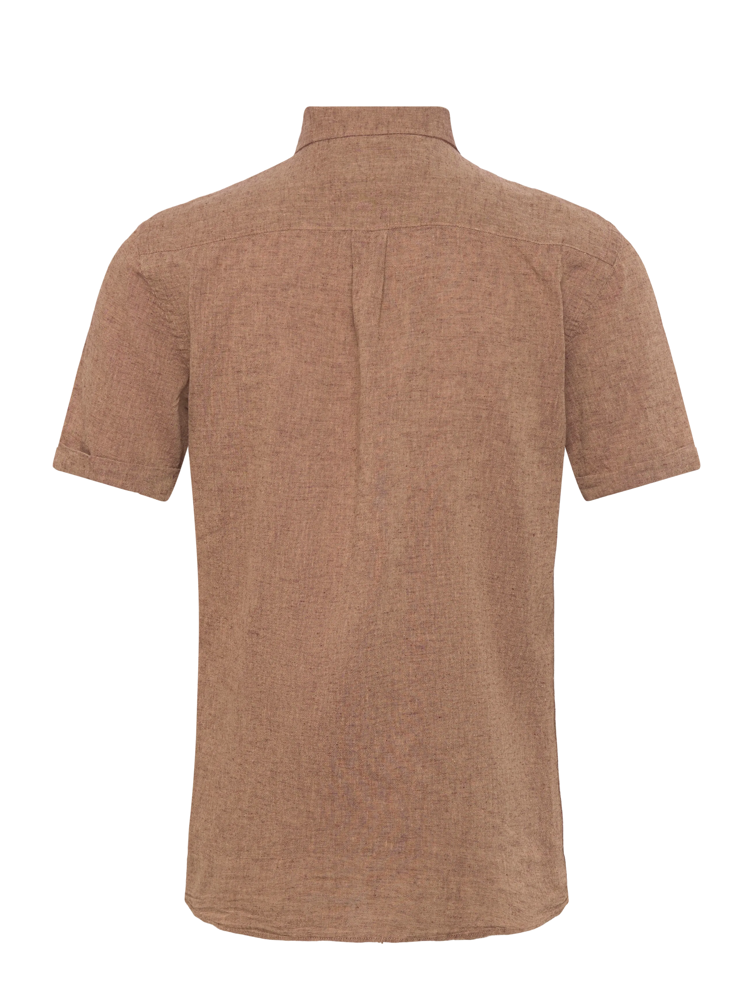 Lindbergh - Cotton/linen shirt S/S - hørskjorter - brown - 2