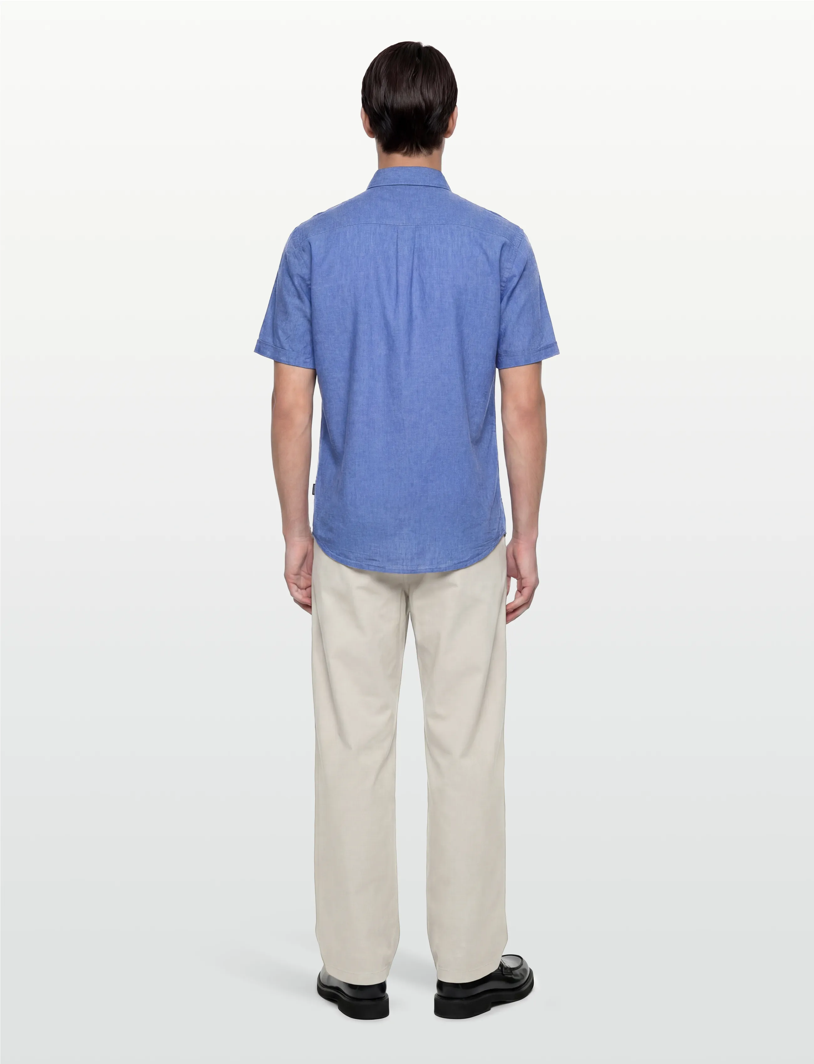 Lindbergh - Cotton/linen shirt S/S - leinenhemden - clear blue - 4