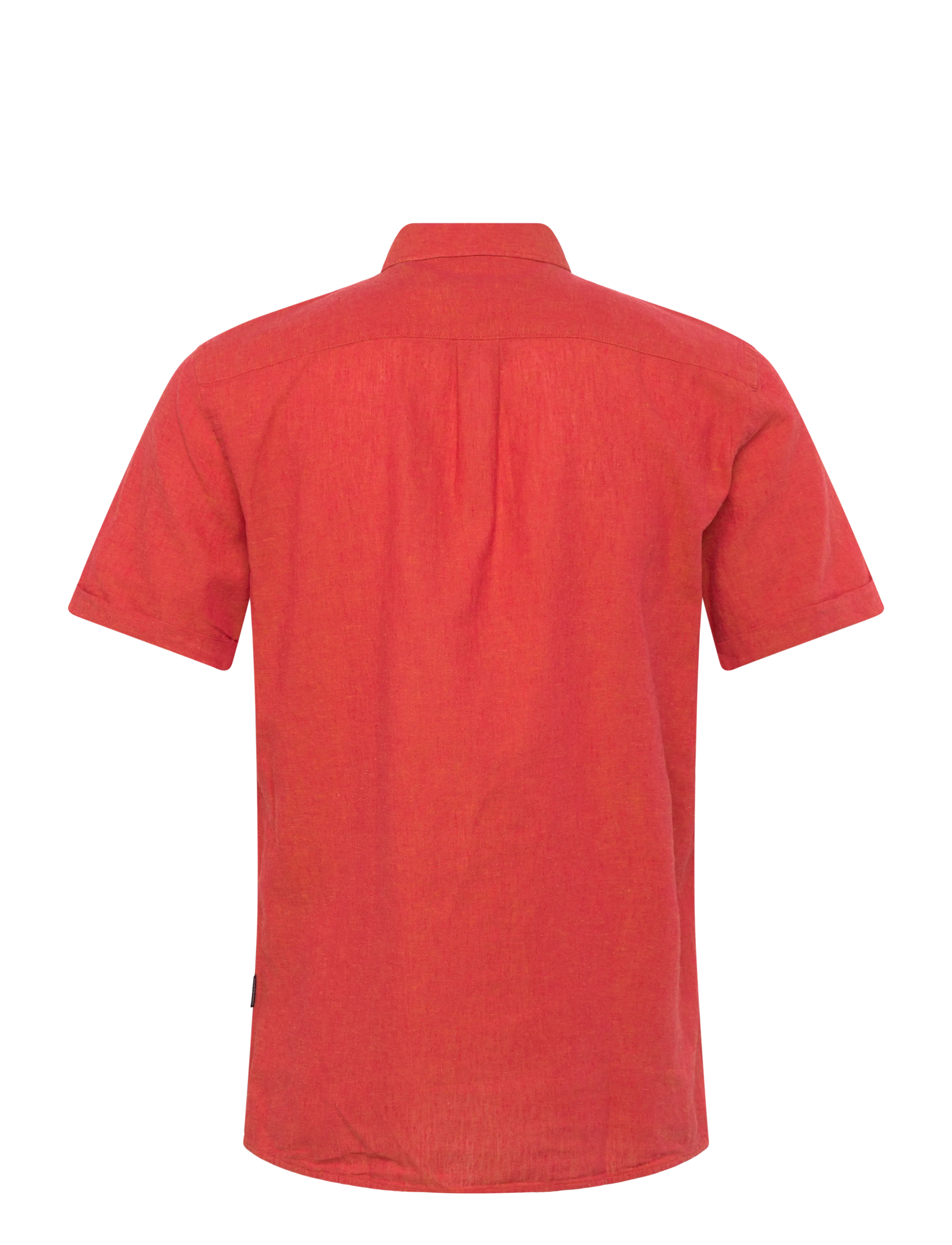 Lindbergh - Cotton/linen shirt S/S - chemises de lin - coral orange - 2