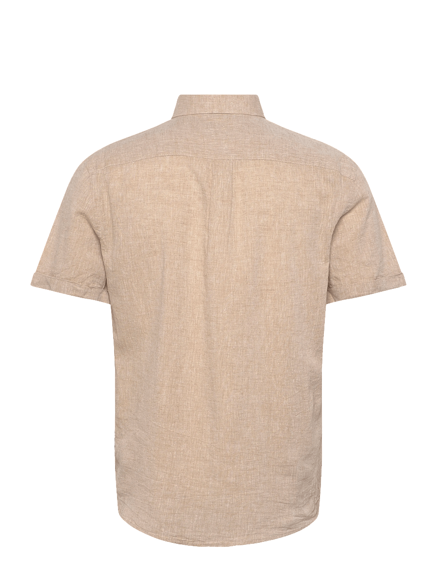 Lindbergh - Cotton/linen shirt S/S - linen shirts - mid sand - 2