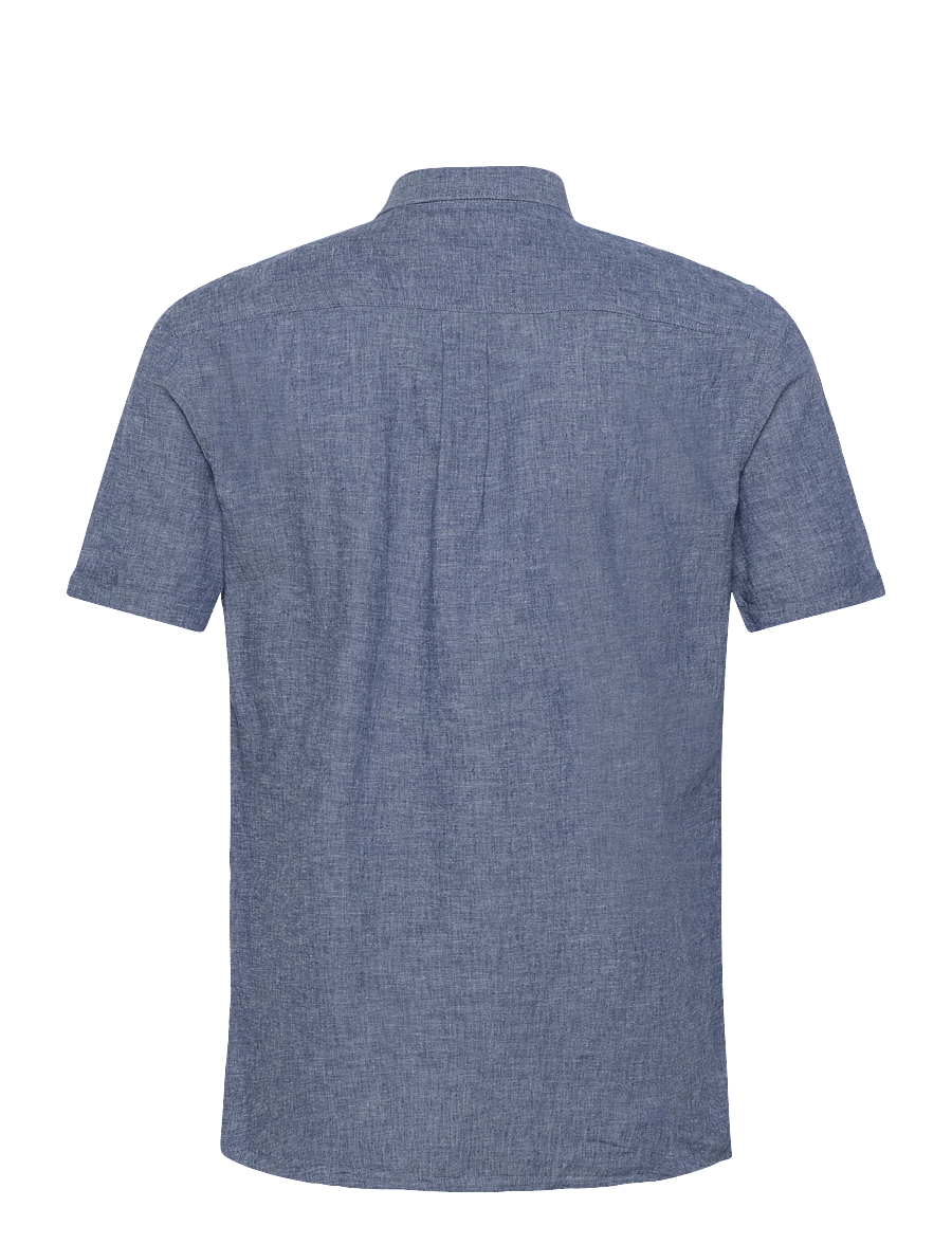 Lindbergh - Cotton/linen shirt S/S - chemises de lin - navy - 2