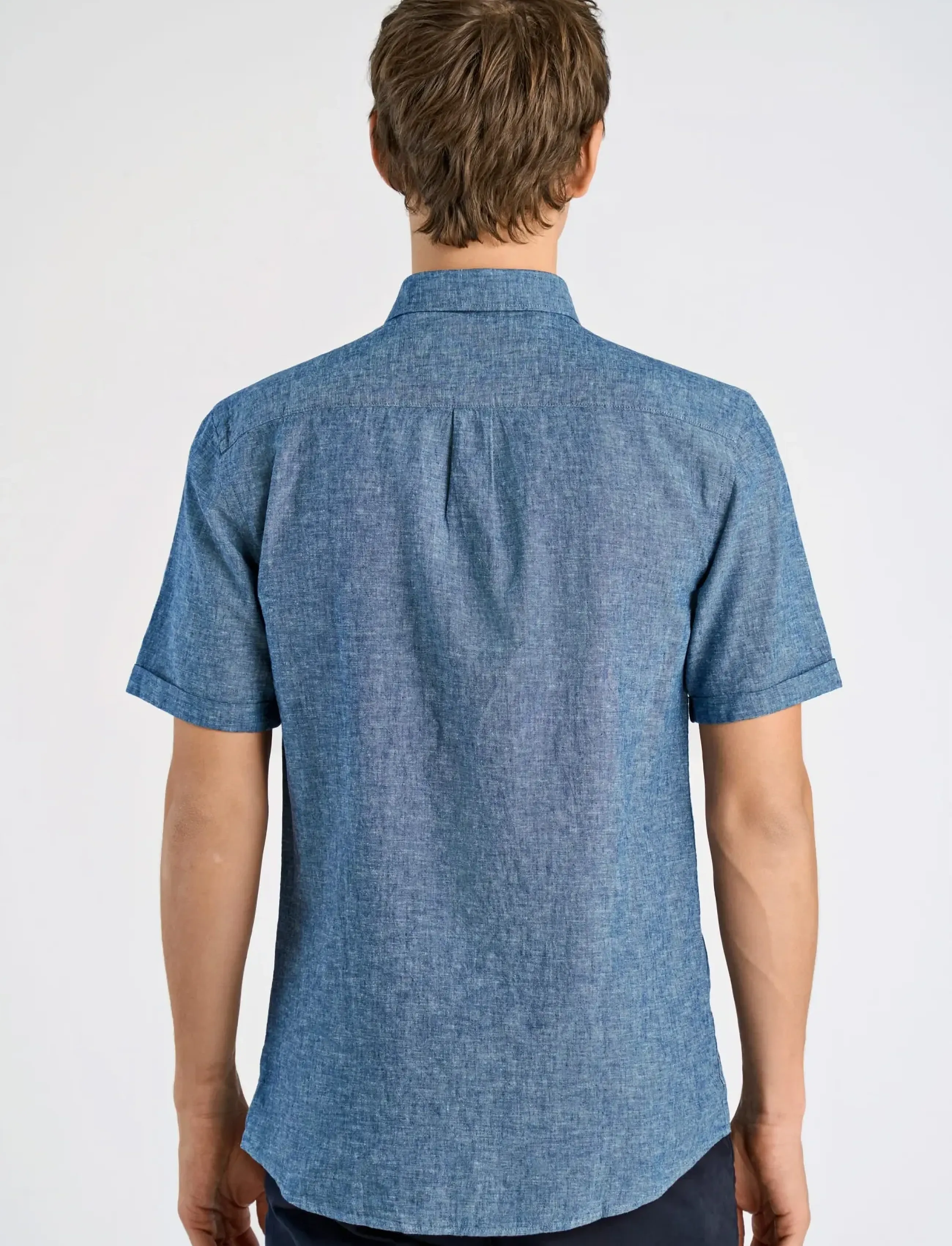 Lindbergh Cotton/Linen Shirt S/S kortärmade skjortor herr – bild 6