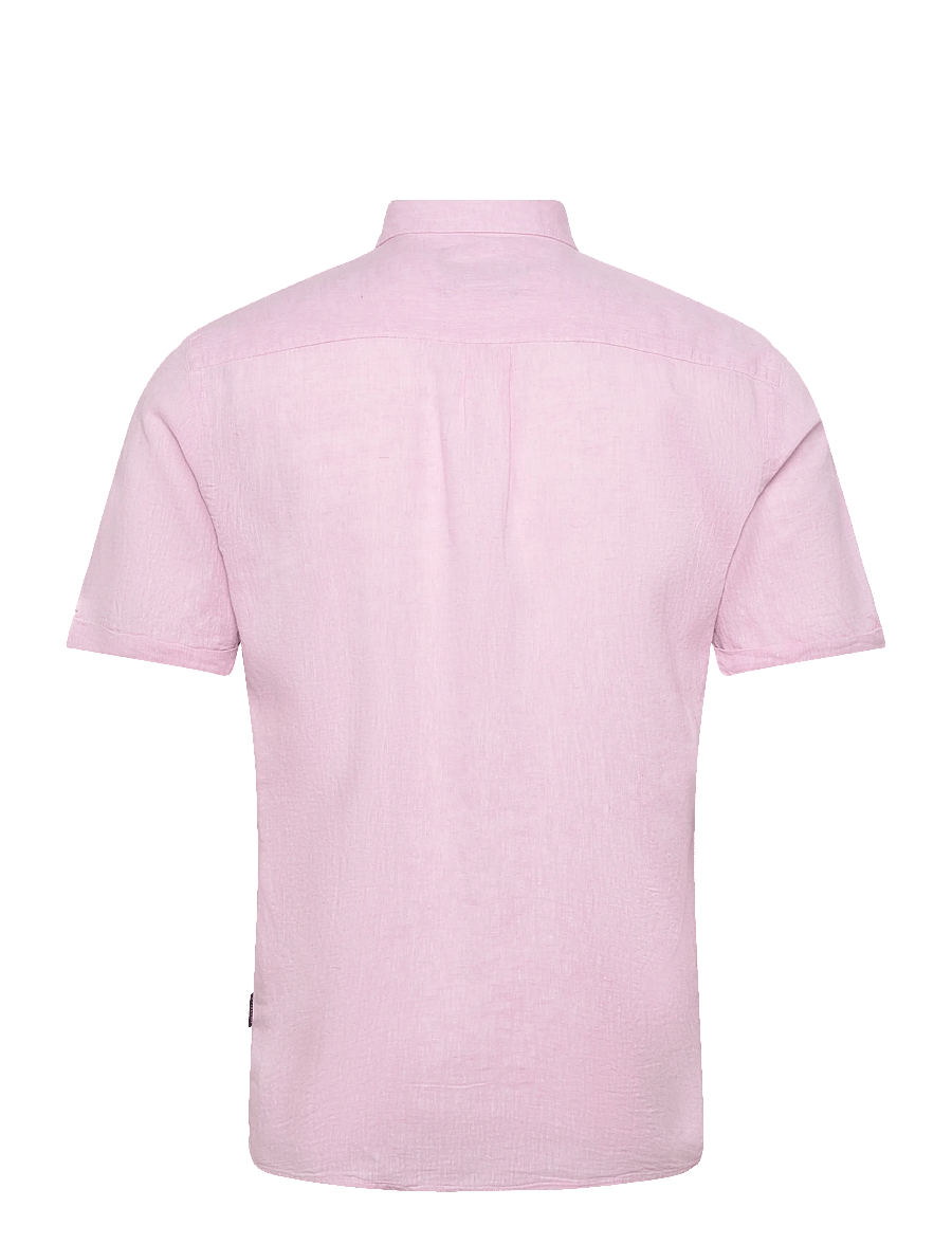 Lindbergh - Cotton/linen shirt S/S - chemises de lin - rose - 2