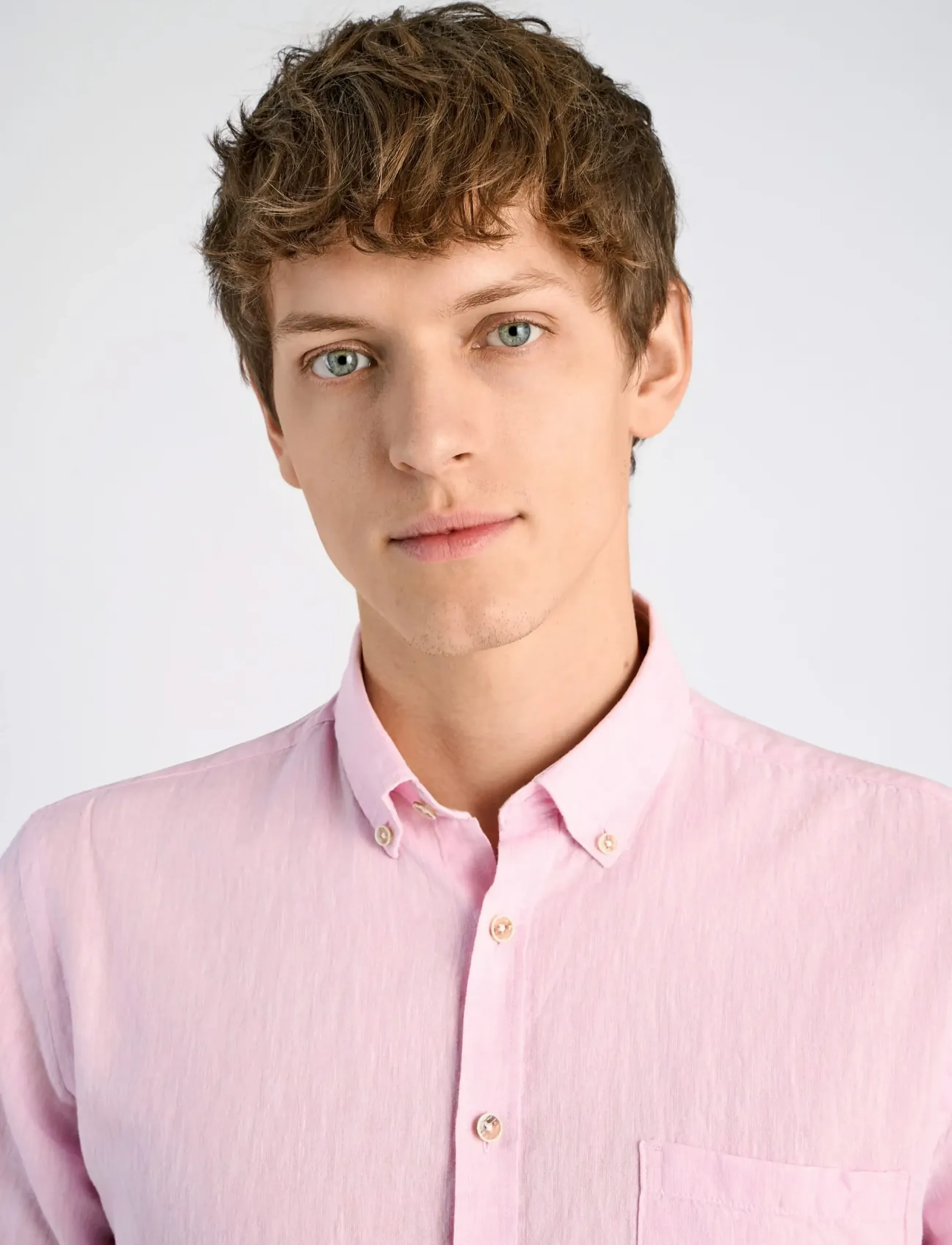 Lindbergh - Cotton/linen shirt S/S - chemises de lin - rose - 5