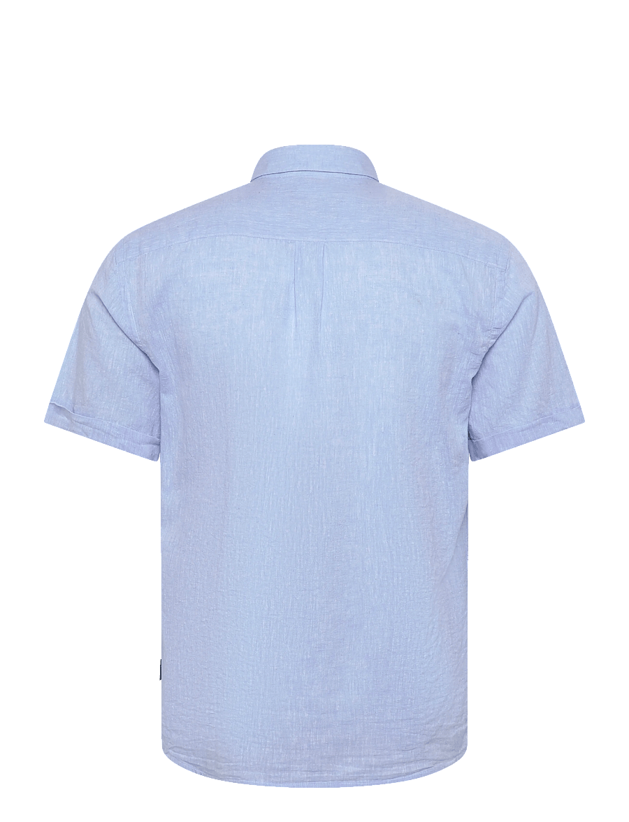 Lindbergh - Cotton/linen shirt S/S - linased särgid - sky blue - 2
