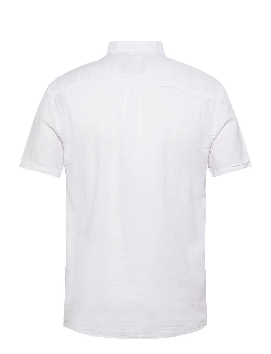 Lindbergh - Cotton/linen shirt S/S - linen shirts - white - 2