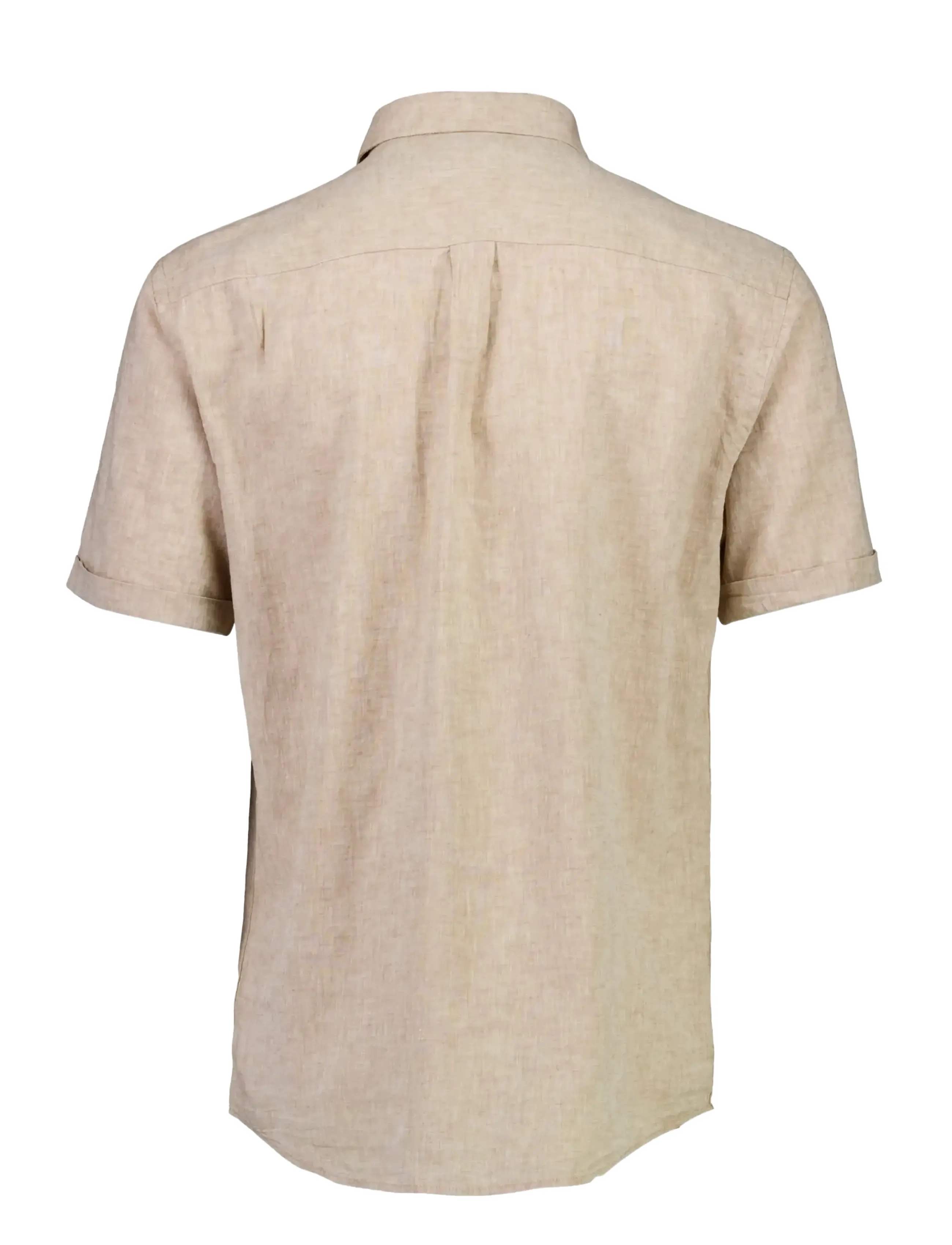 Lindbergh - Cotton/linen shirt S/S - hørskjorter - mid sand - 2