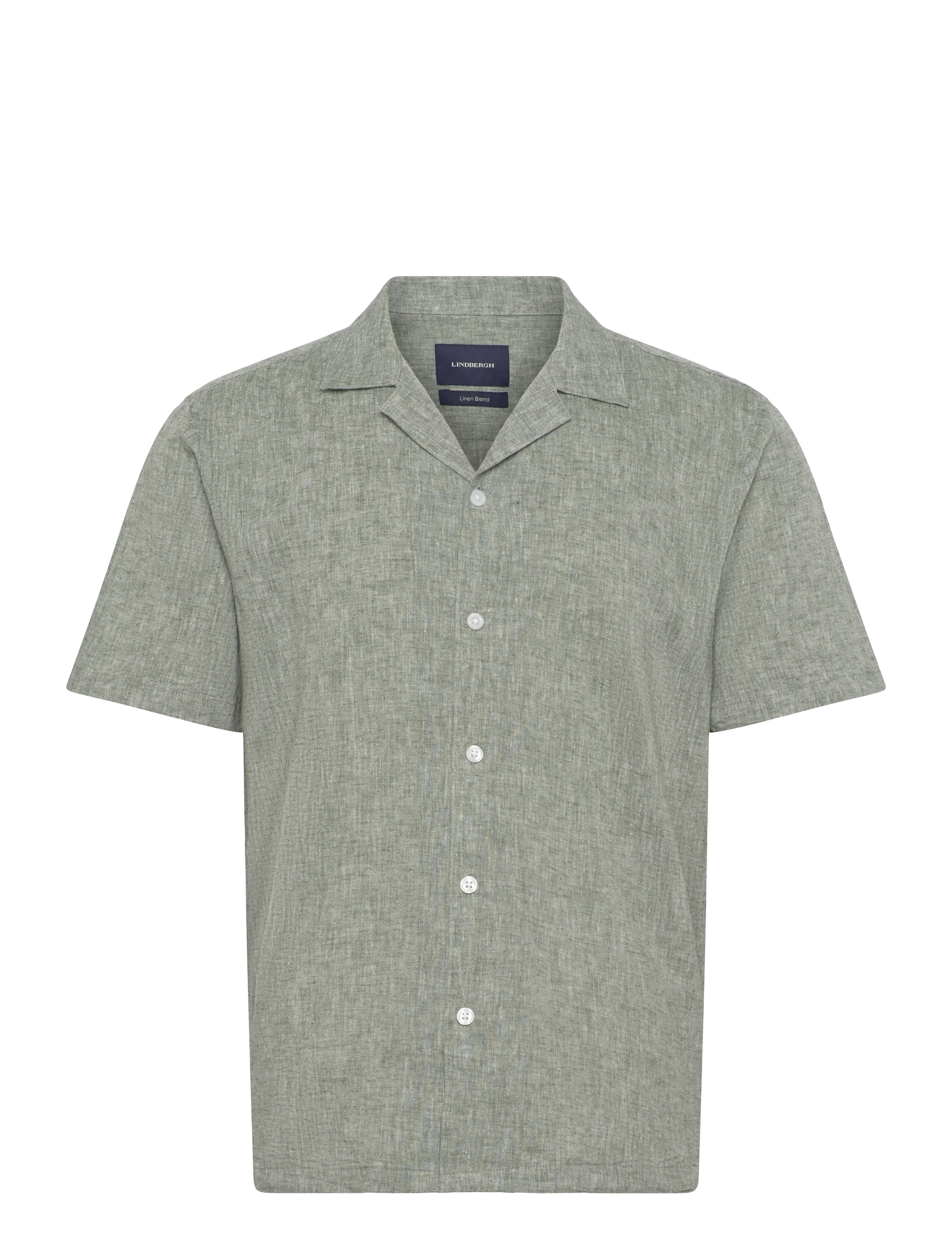 LINDBERGH Casual Linen Blend Resort S/Scasual Linen Blend Resort S/S Khaki - XXXL - Herren