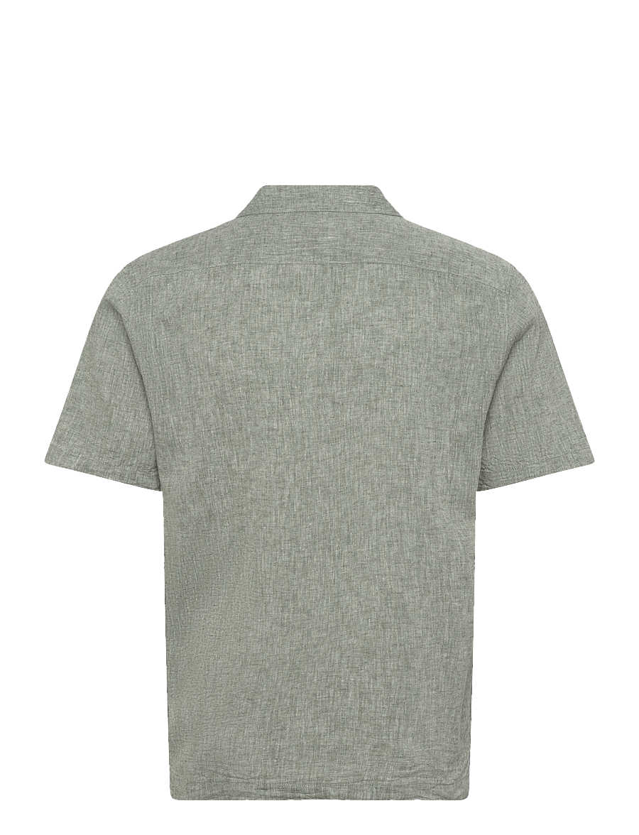 Lindbergh - Casual linen blend resort S/SCasual linen blend resort S/S - short-sleeved shirts - army - 2