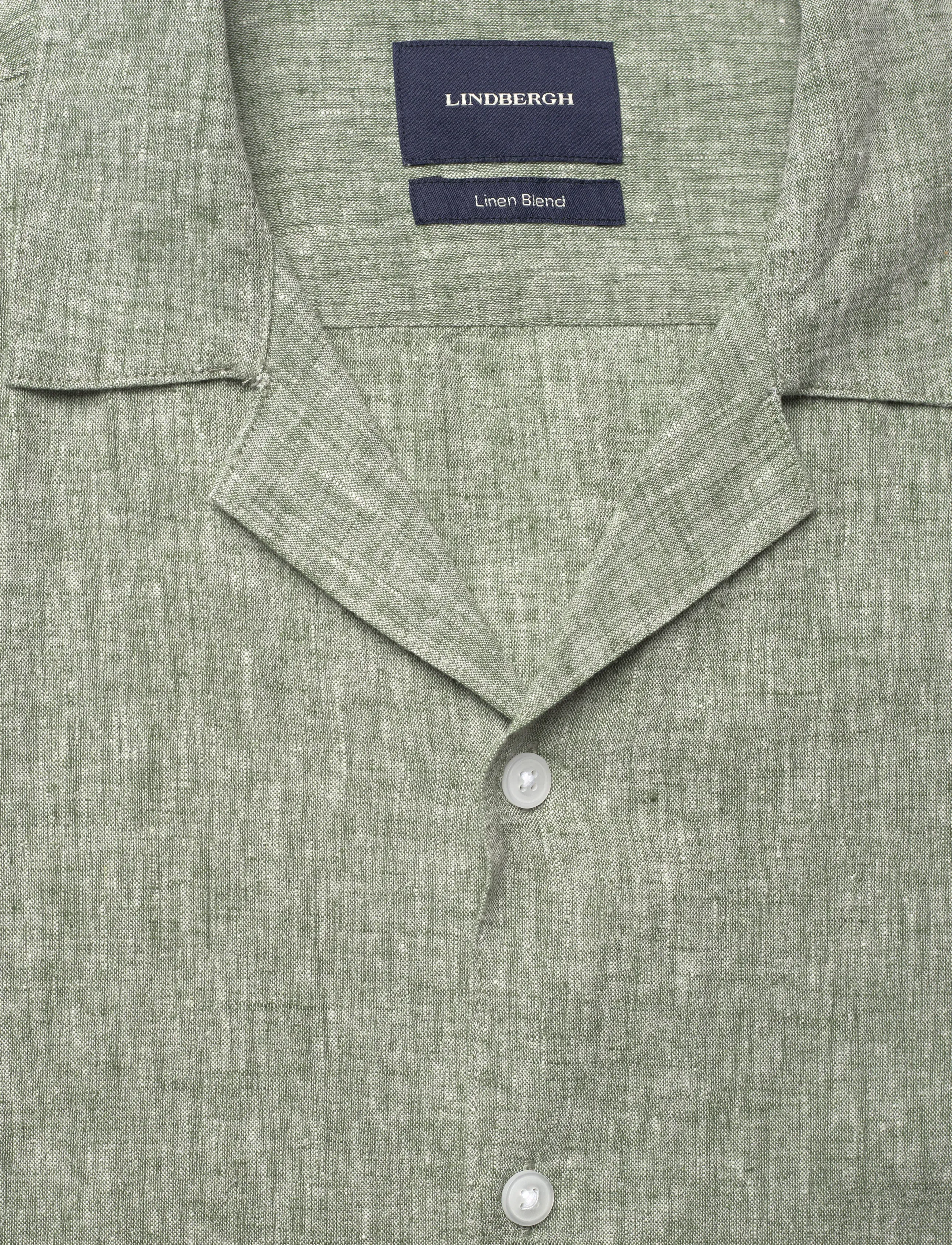 Lindbergh - Casual linen blend resort S/SCasual linen blend resort S/S - kurzarmhemden - army - 2