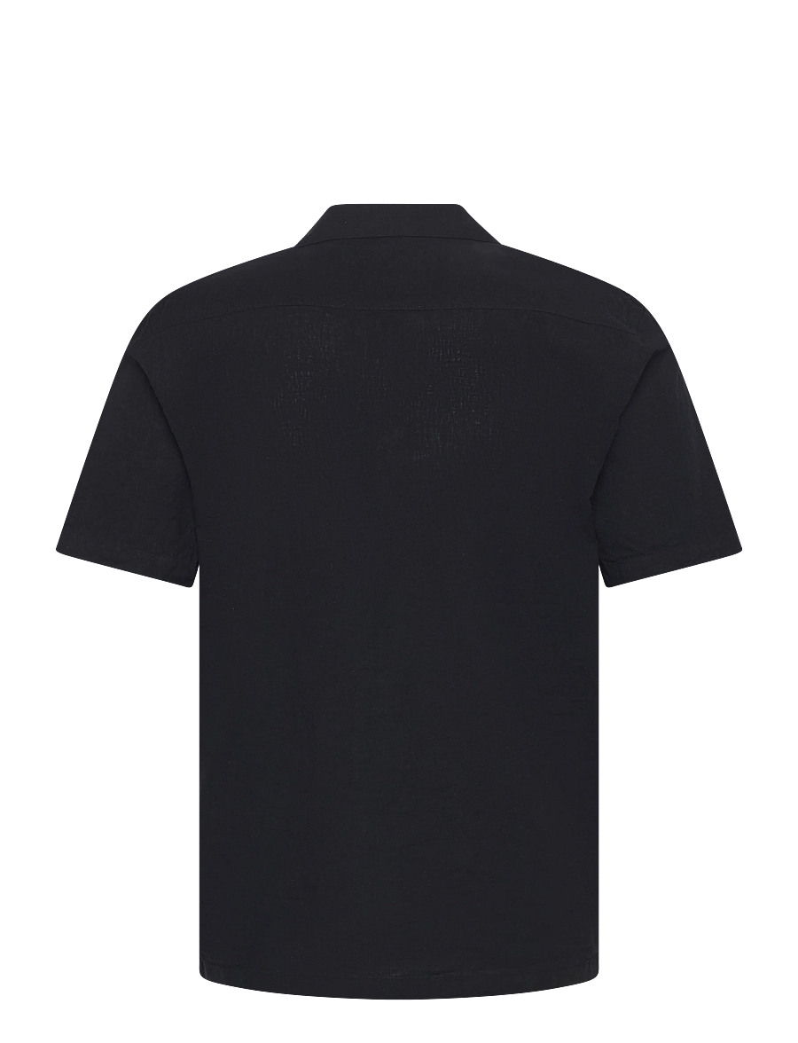 Lindbergh - Casual linen blend resort S/SCasual linen blend resort S/S - short-sleeved shirts - black - 2
