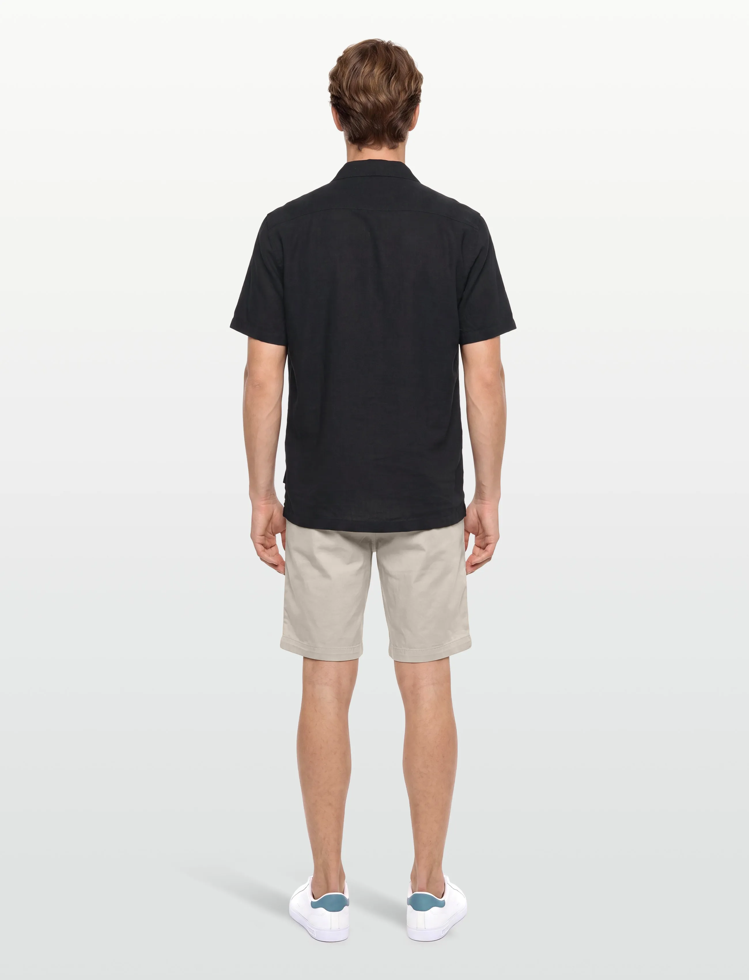 Lindbergh - Casual linen blend resort S/SCasual linen blend resort S/S - kurzarmhemden - black - 4