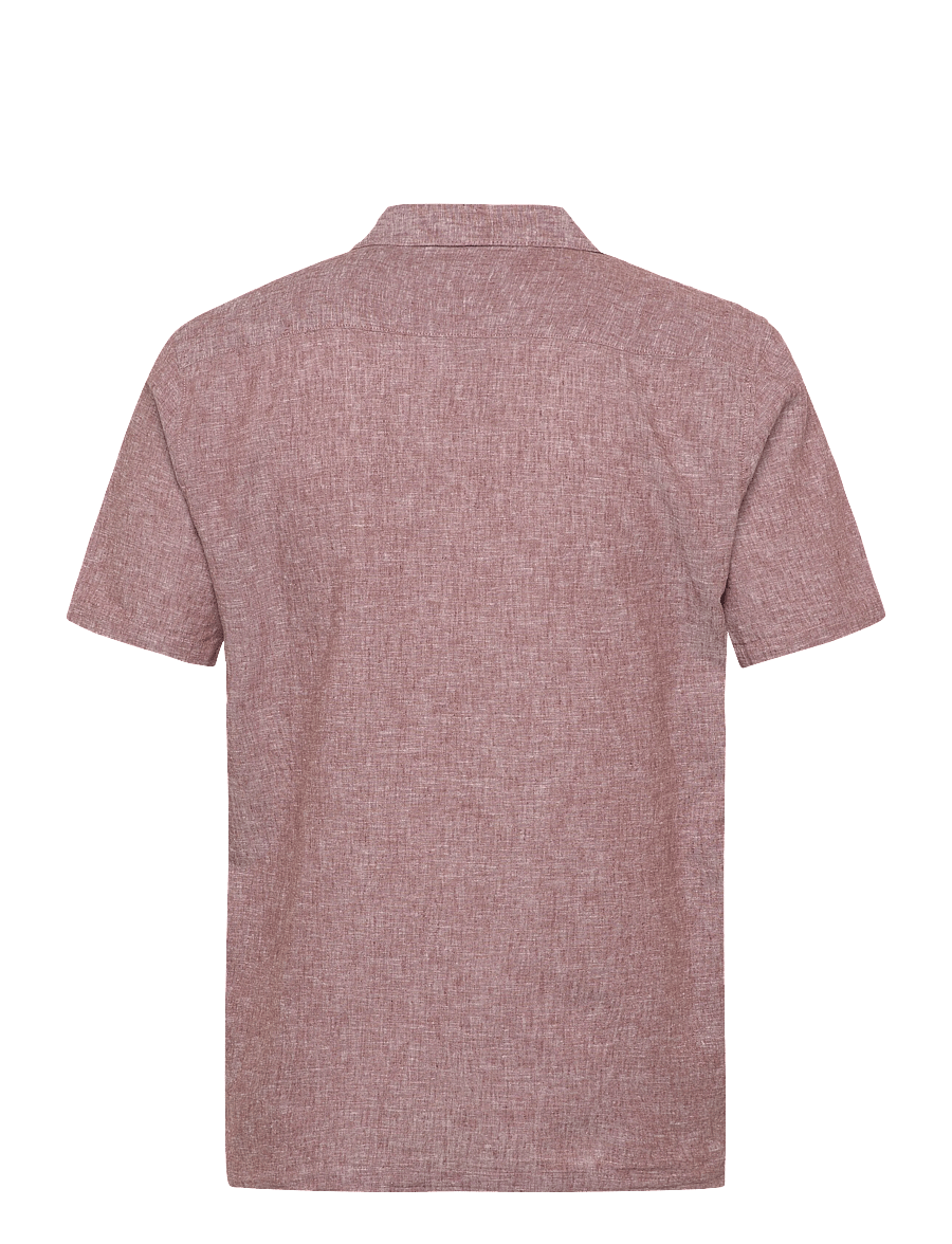 Lindbergh - Casual linen blend resort S/SCasual linen blend resort S/S - short-sleeved shirts - burnt clay - 2