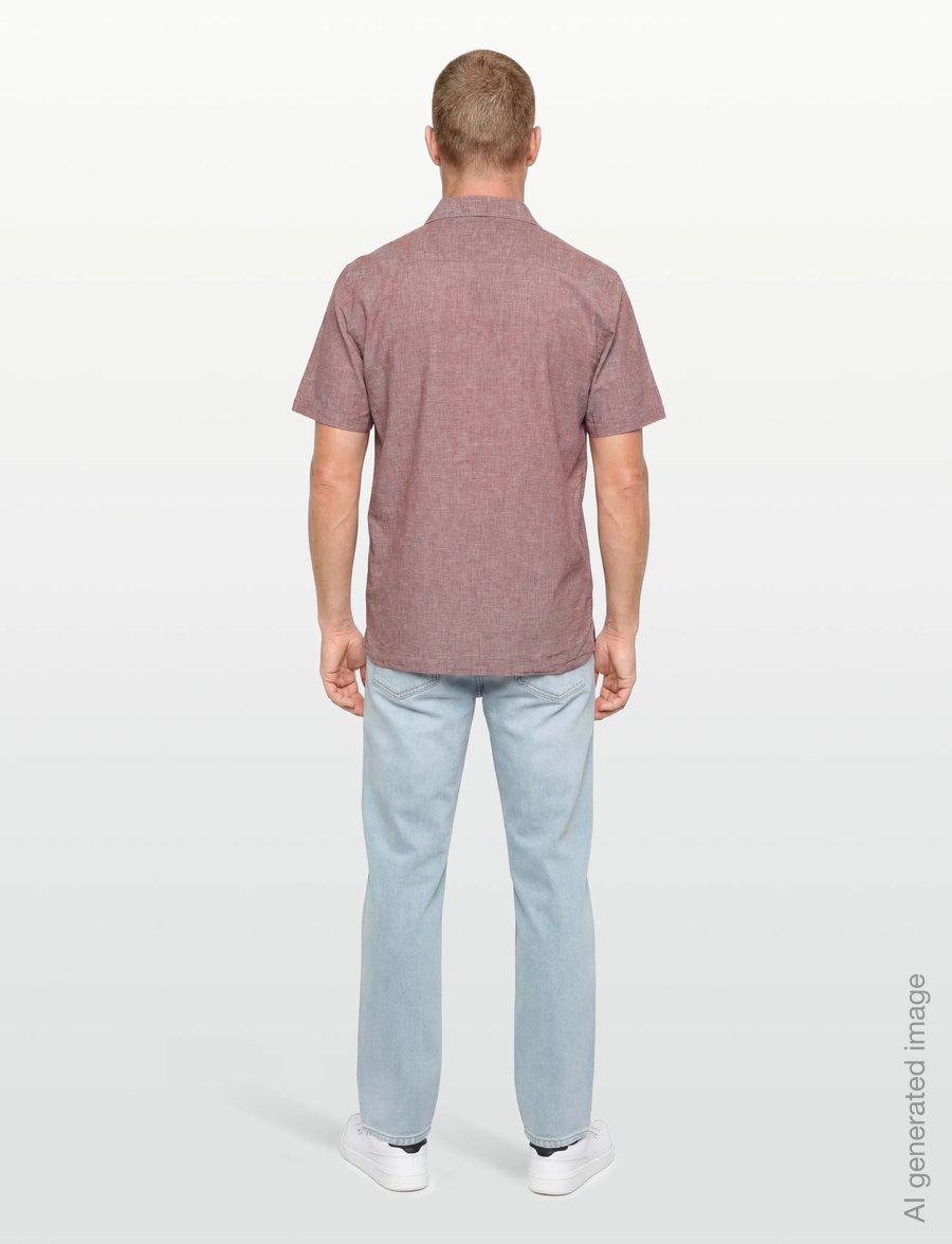 Lindbergh - Casual linen blend resort S/SCasual linen blend resort S/S - short-sleeved shirts - burnt clay - 4