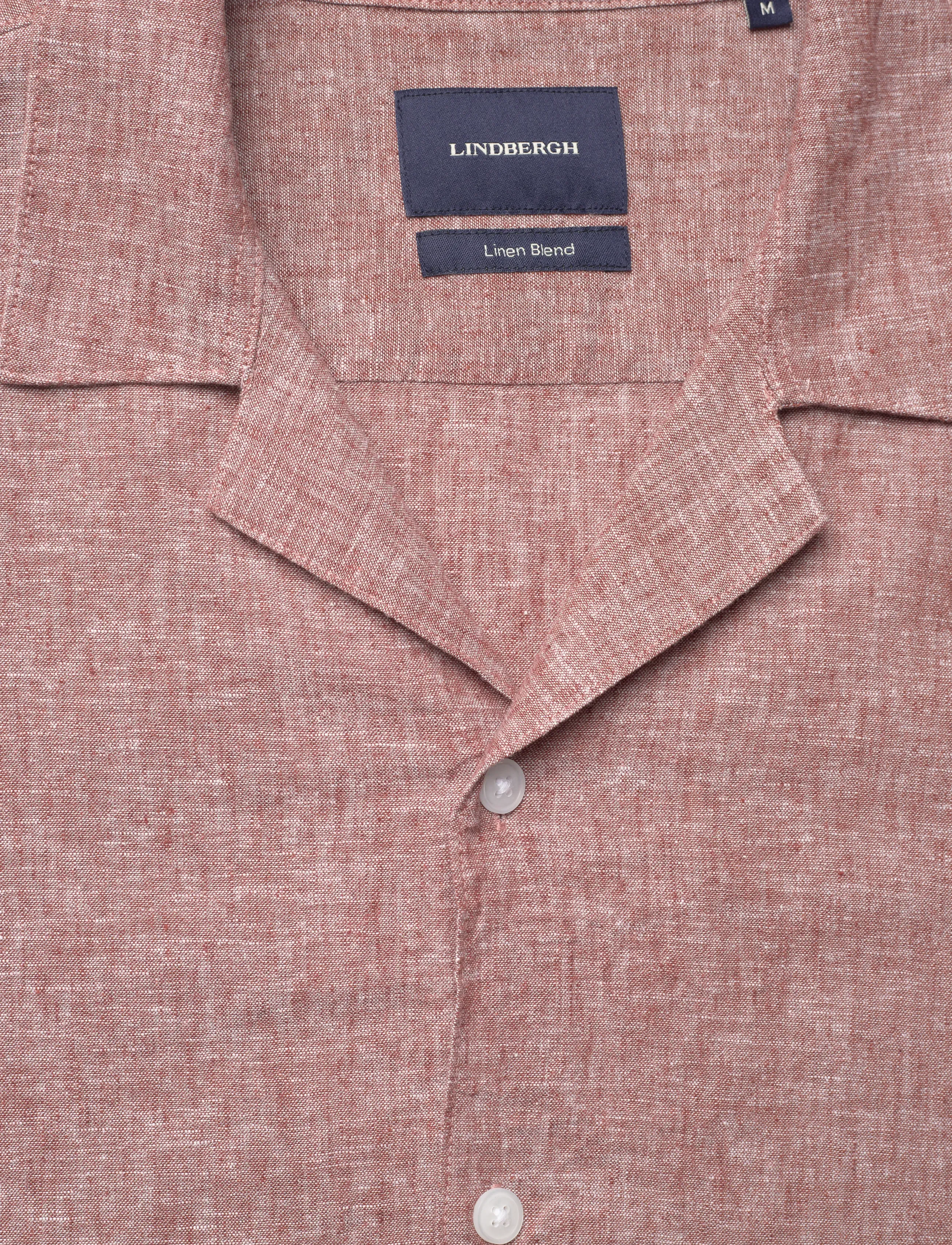 Lindbergh - Casual linen blend resort S/SCasual linen blend resort S/S - kortærmede skjorter - burnt clay - 2