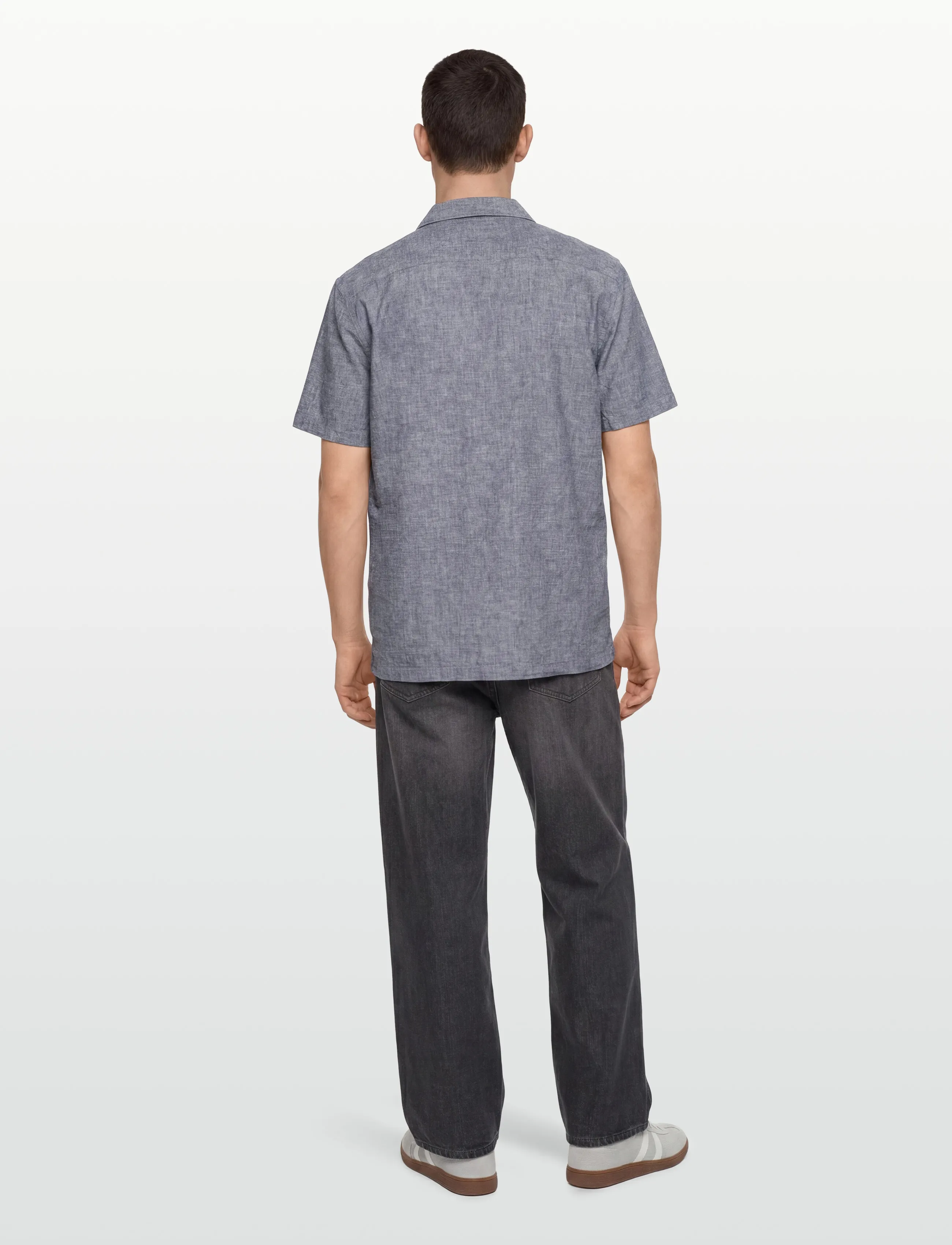 Lindbergh - Casual linen blend resort S/SCasual linen blend resort S/S - kortärmade skjortor - dk blue - 4